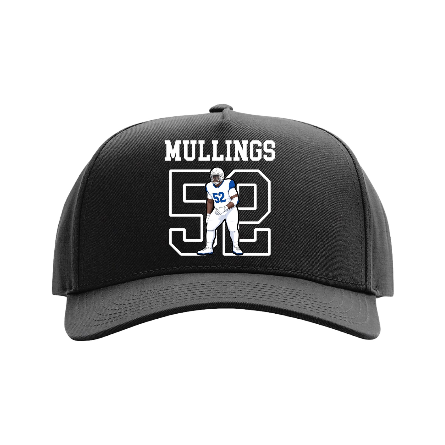 Full Fabric Five-Panel Champ Cap — Shirsey in Black