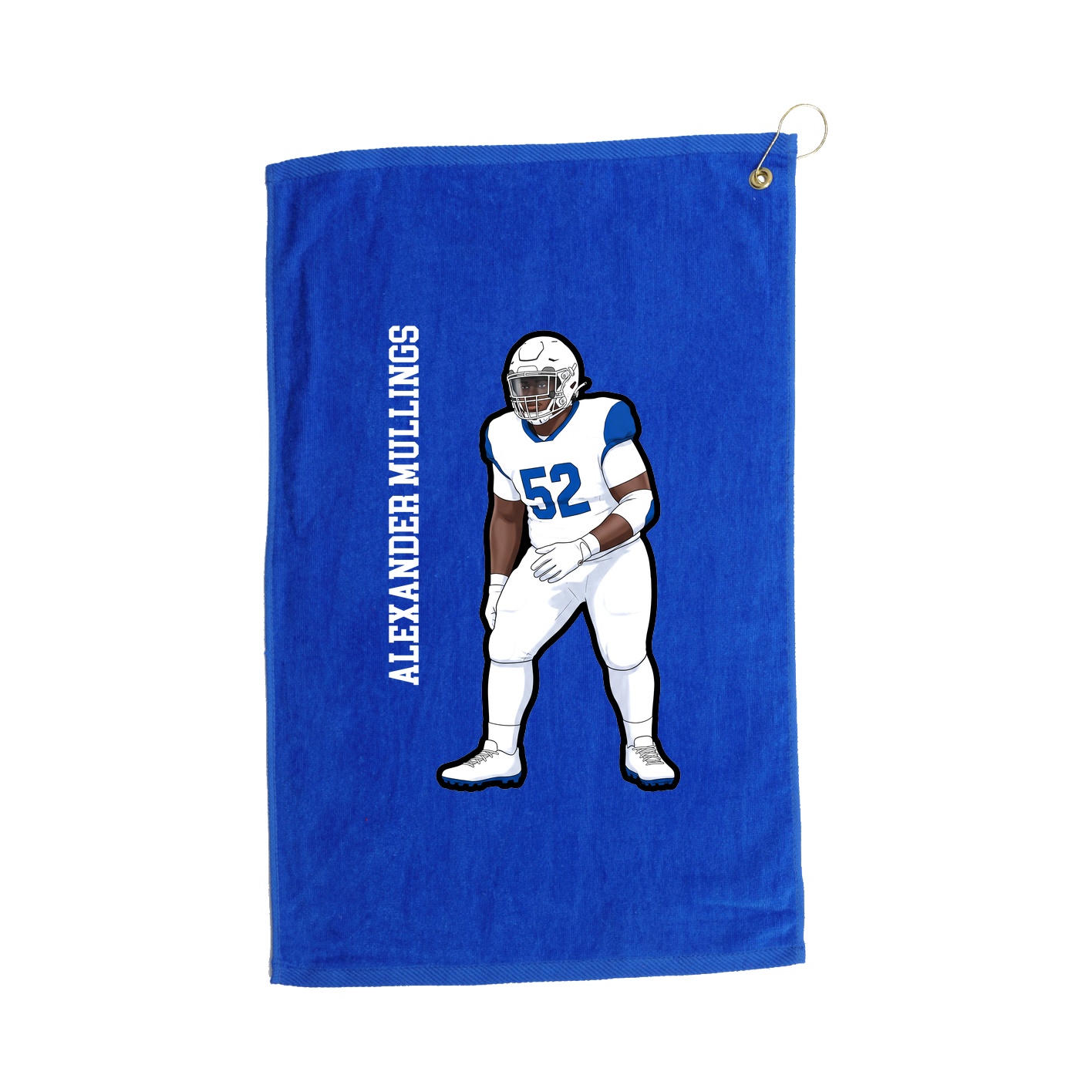Golf Towel — Name Vertical in Royal