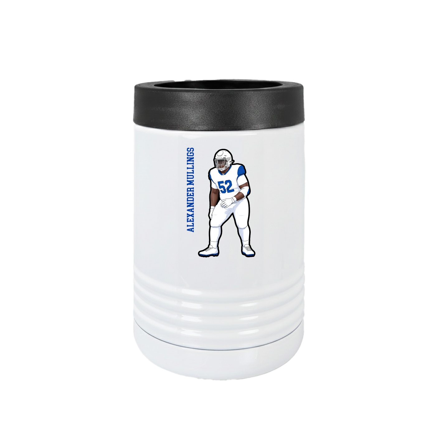 Beverage Holder — Name Vertical in White