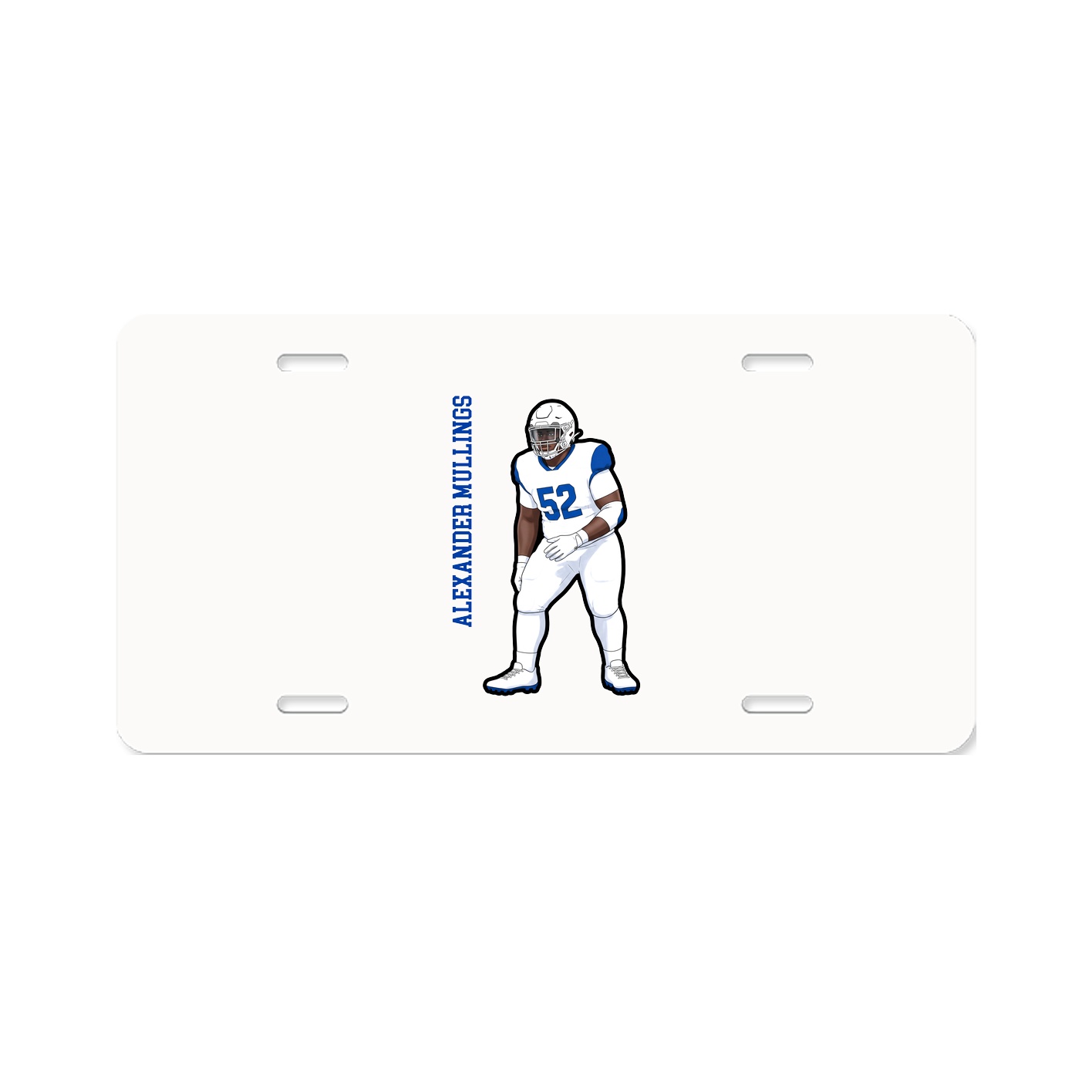 License Plate — Name Vertical in Classic