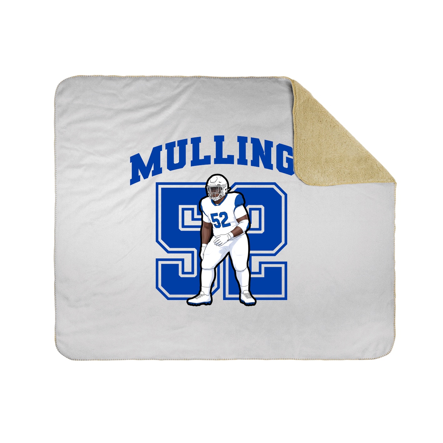Throw Blanket — Number in White
