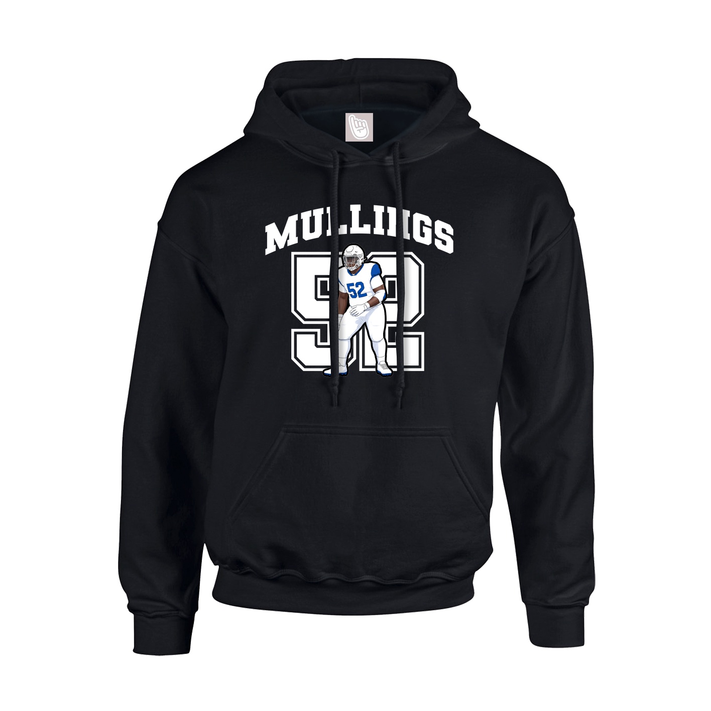 Hoodie — Number in Black
