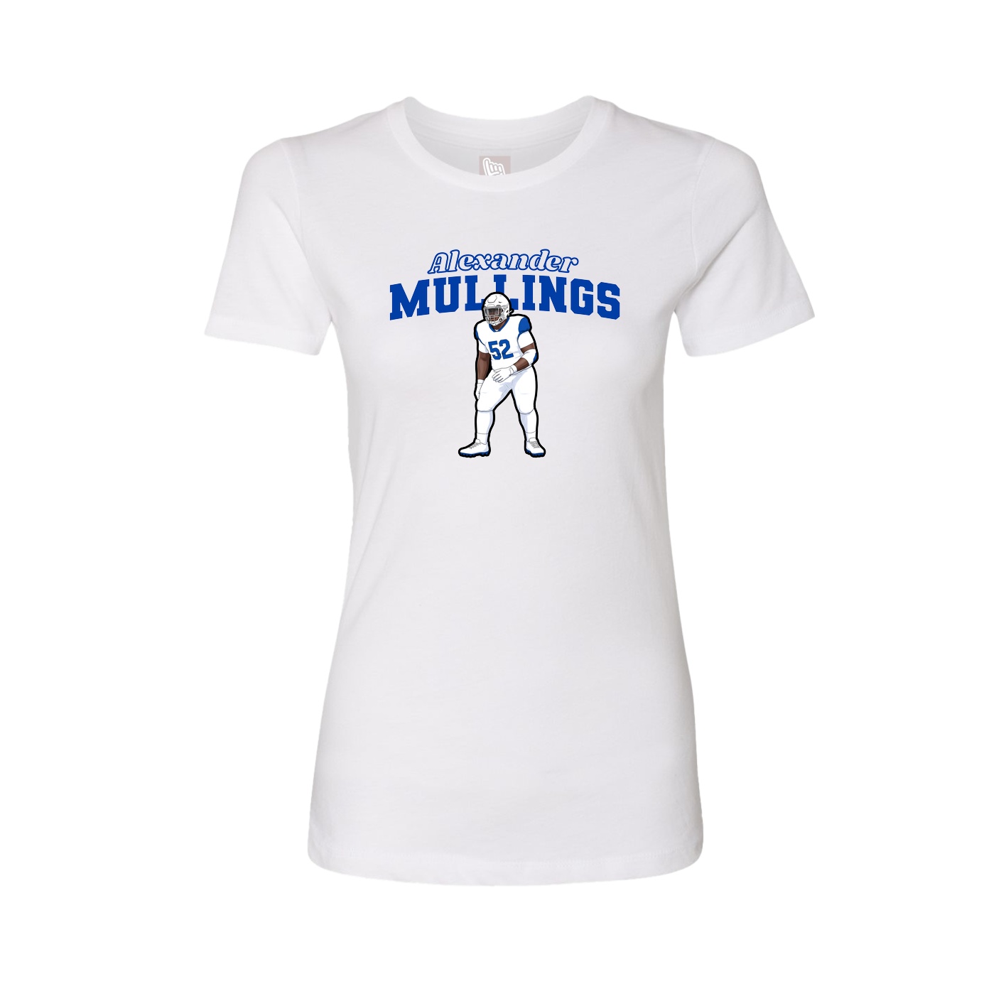 Fitted Women's Tee — Name Arch in White