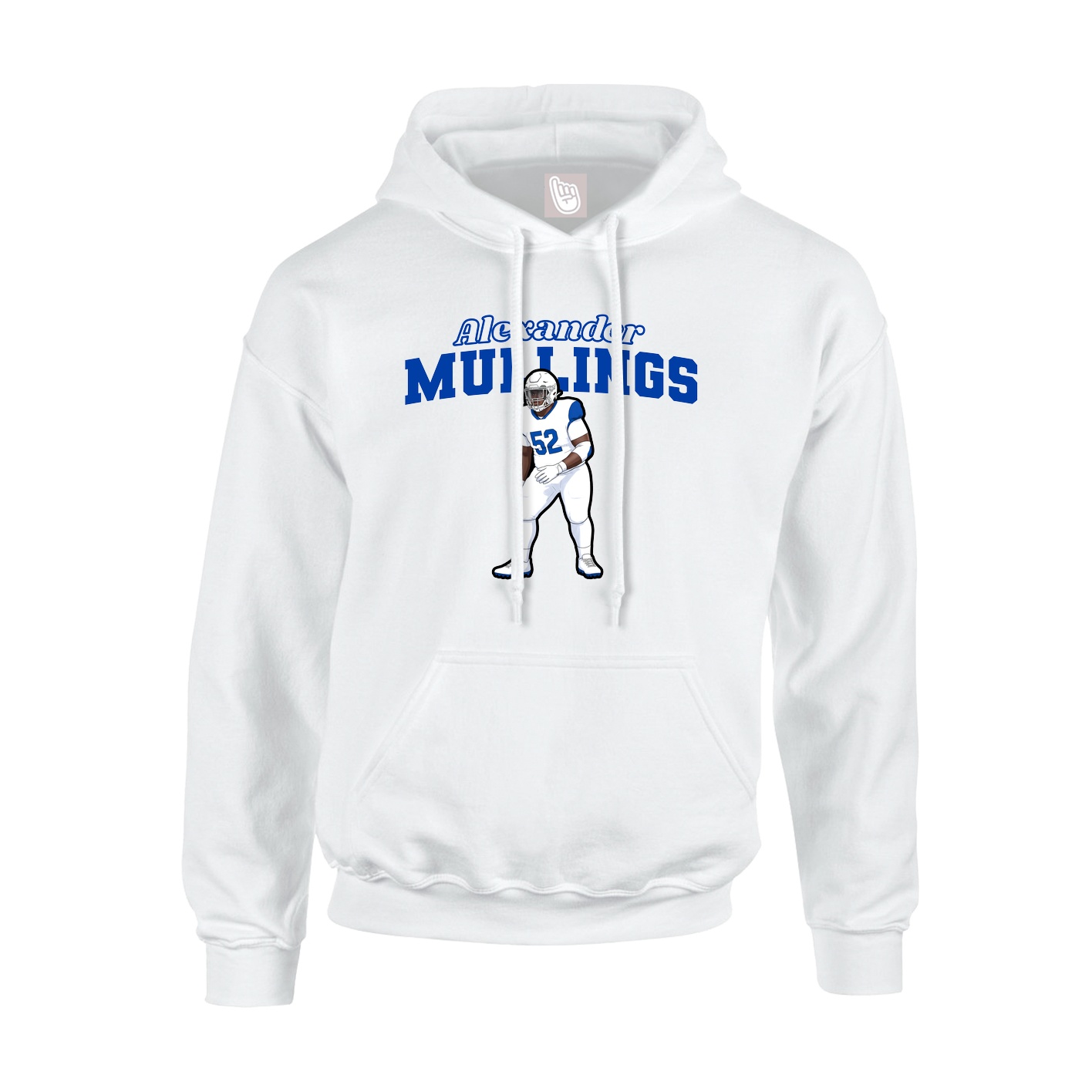 Hoodie — Name Arch in White
