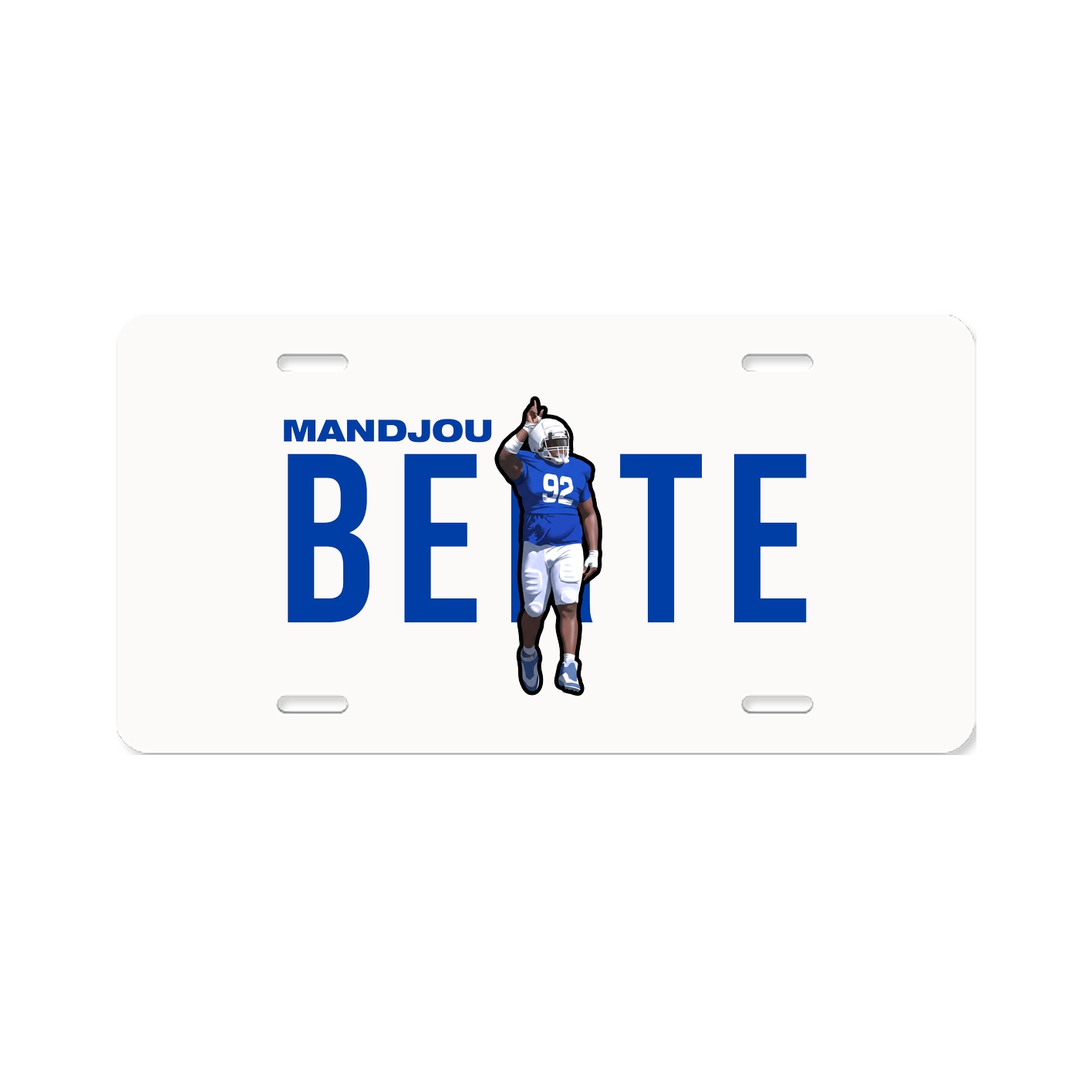 License Plate — Player Name in Classic