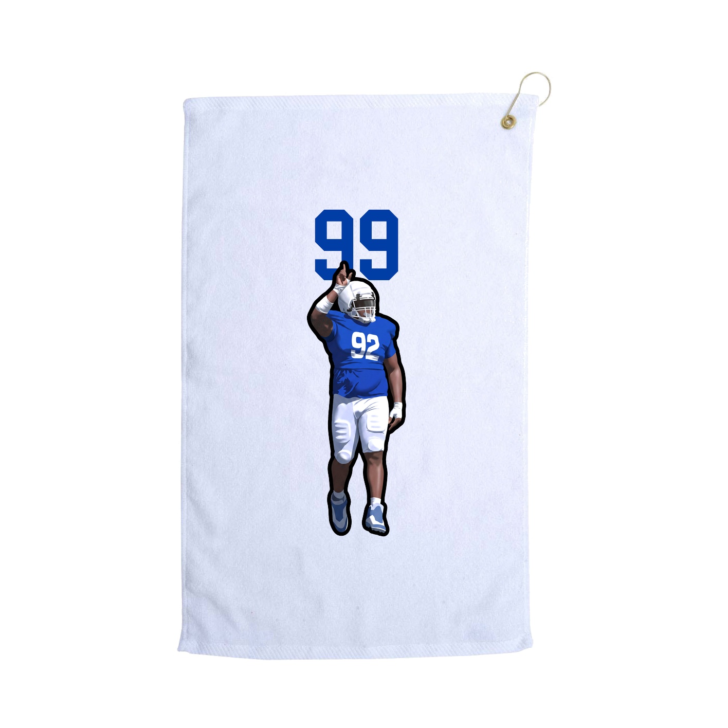 Golf Towel — Number Top in White