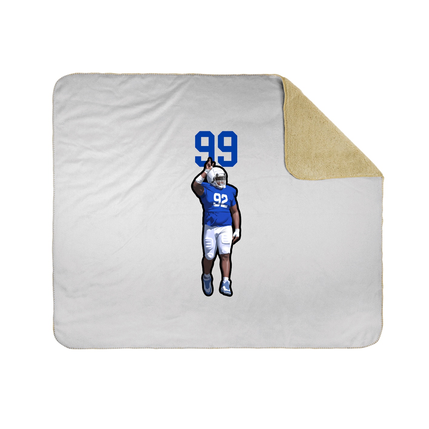Throw Blanket — Number Top in White