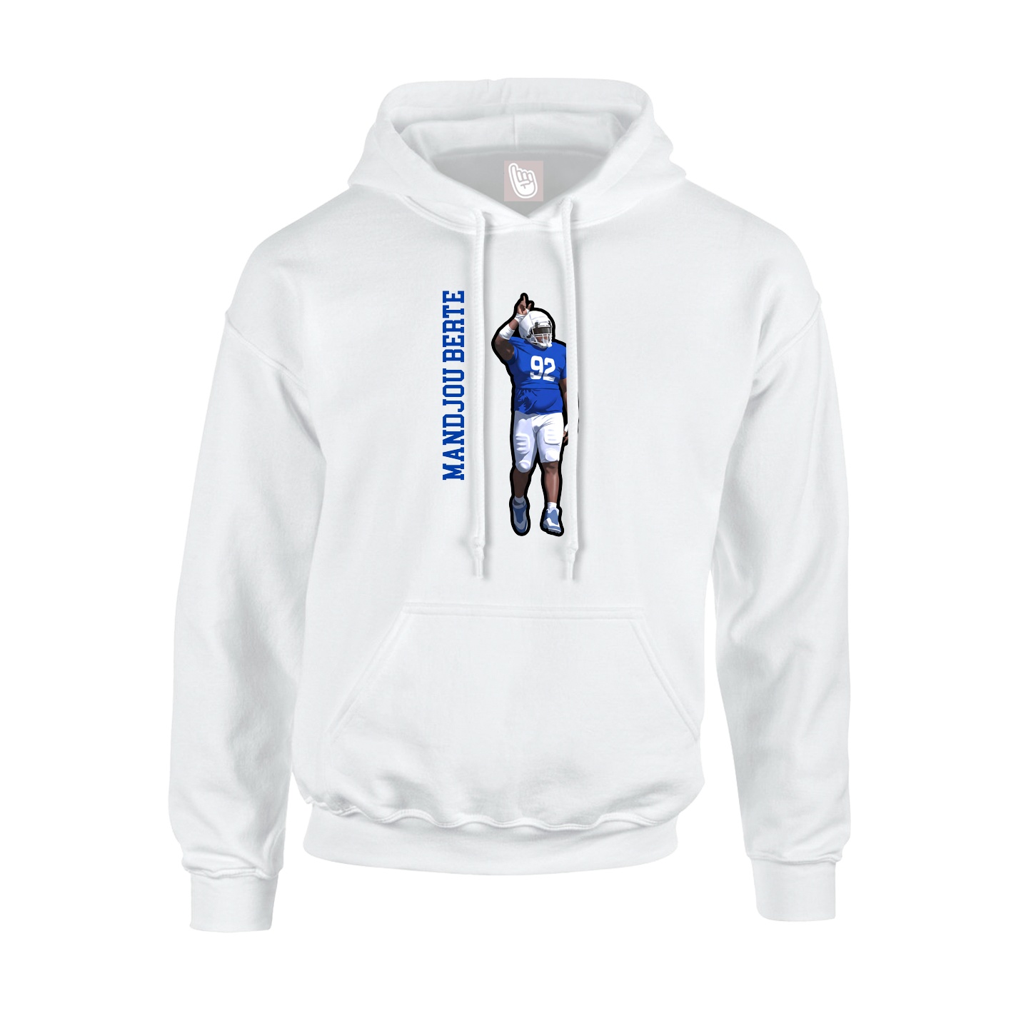 Hoodie — Name Vertical in White