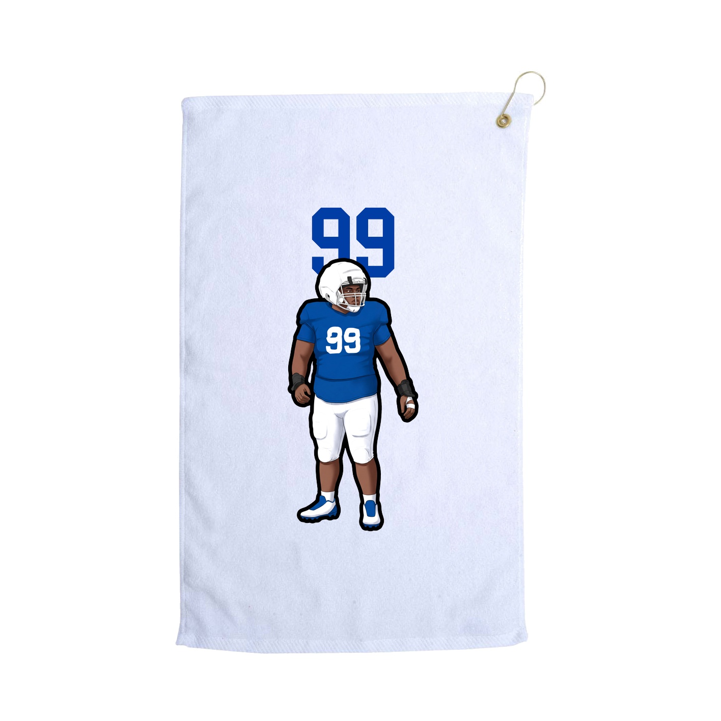 Golf Towel — Number Top in White