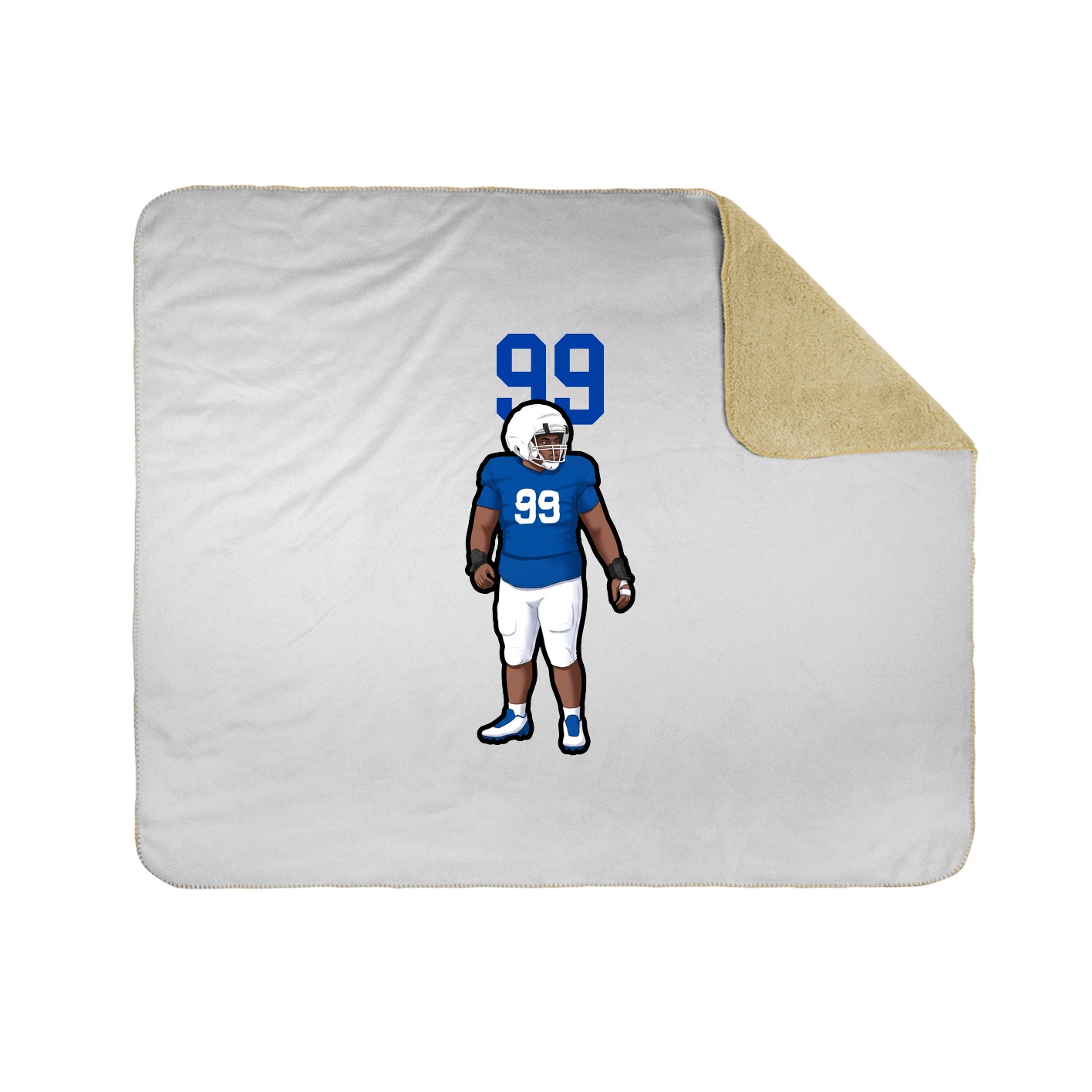 Throw Blanket — Number Top in White