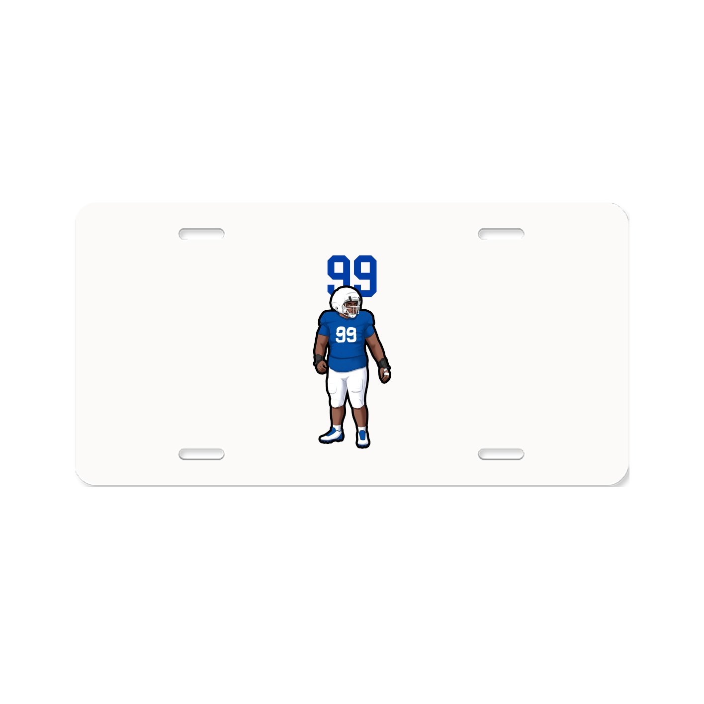 License Plate — Number Top in Classic