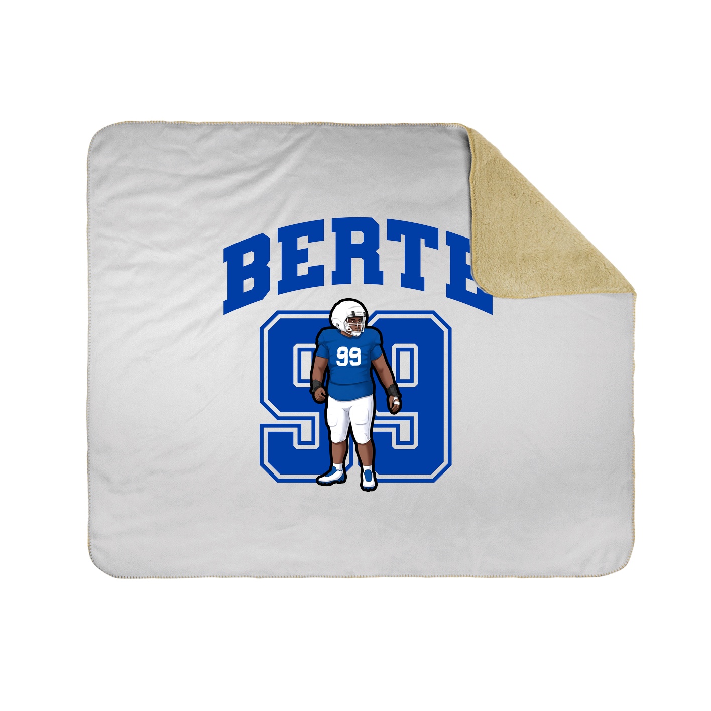 Throw Blanket — Number in White