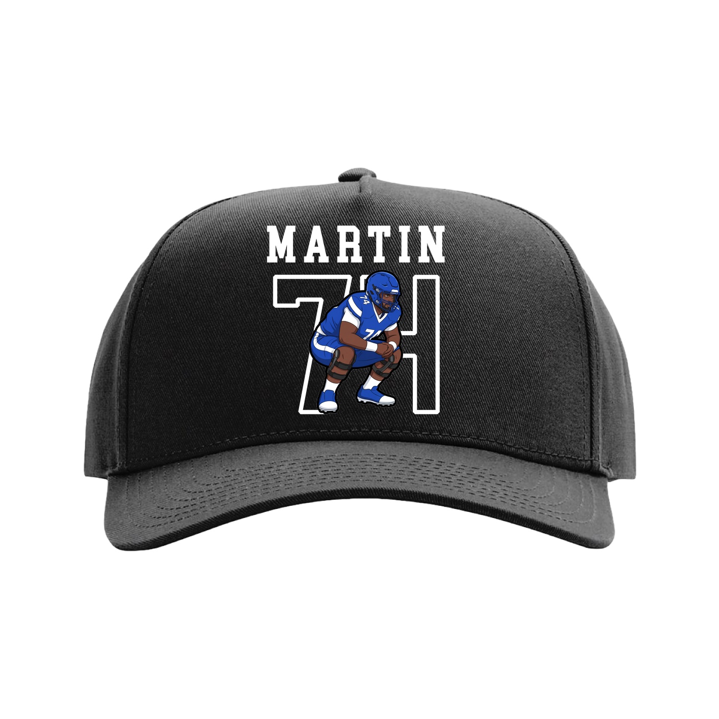 Full Fabric Five-Panel Champ Cap — Shirsey in Black