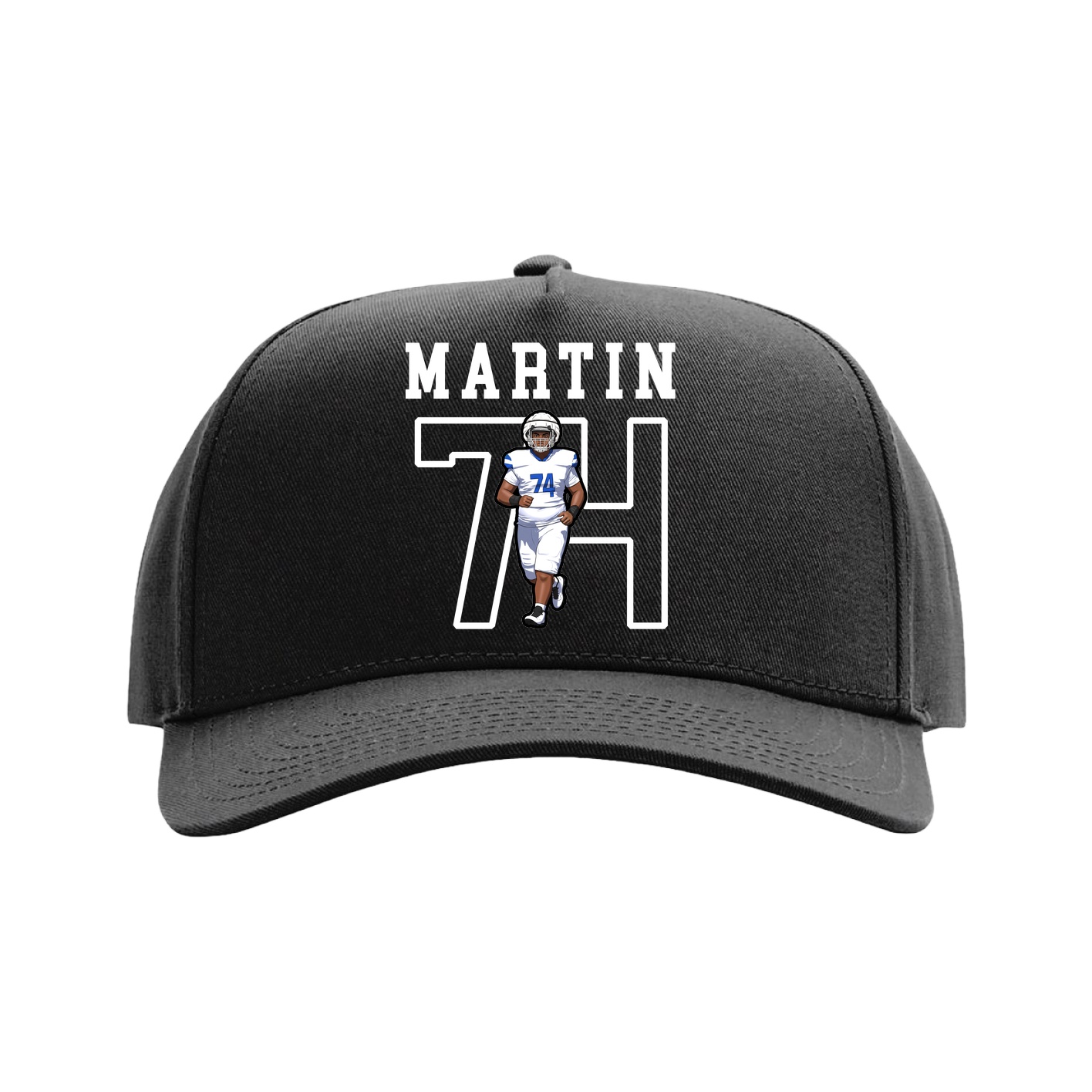 Full Fabric Five-Panel Champ Cap — Shirsey in Black