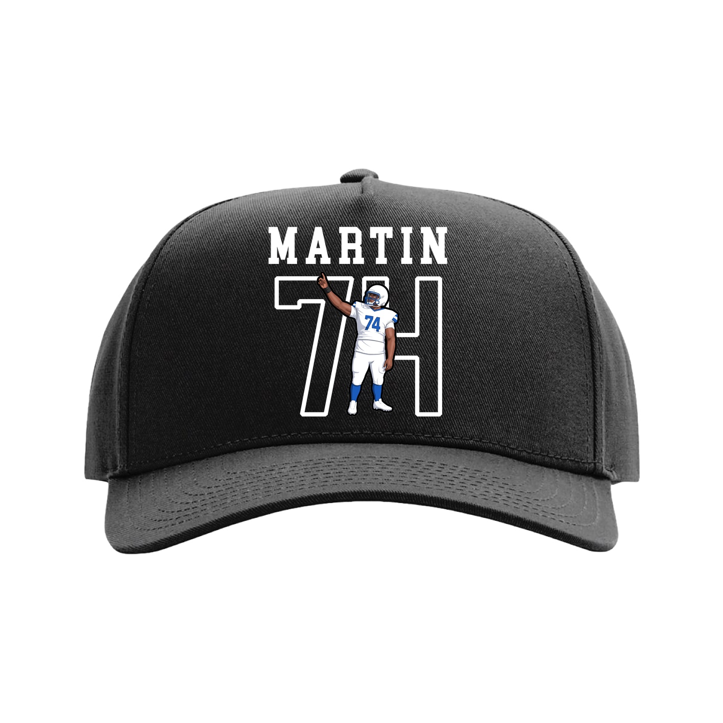 Full Fabric Five-Panel Champ Cap — Shirsey in Black