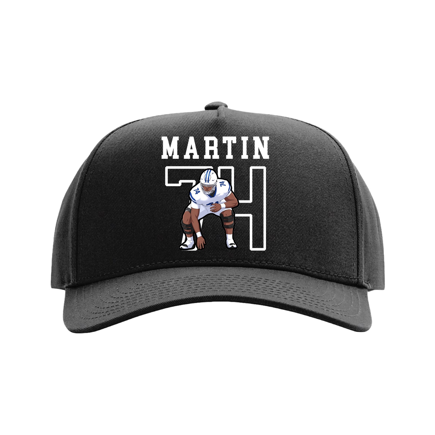 Full Fabric Five-Panel Champ Cap — Shirsey in Black