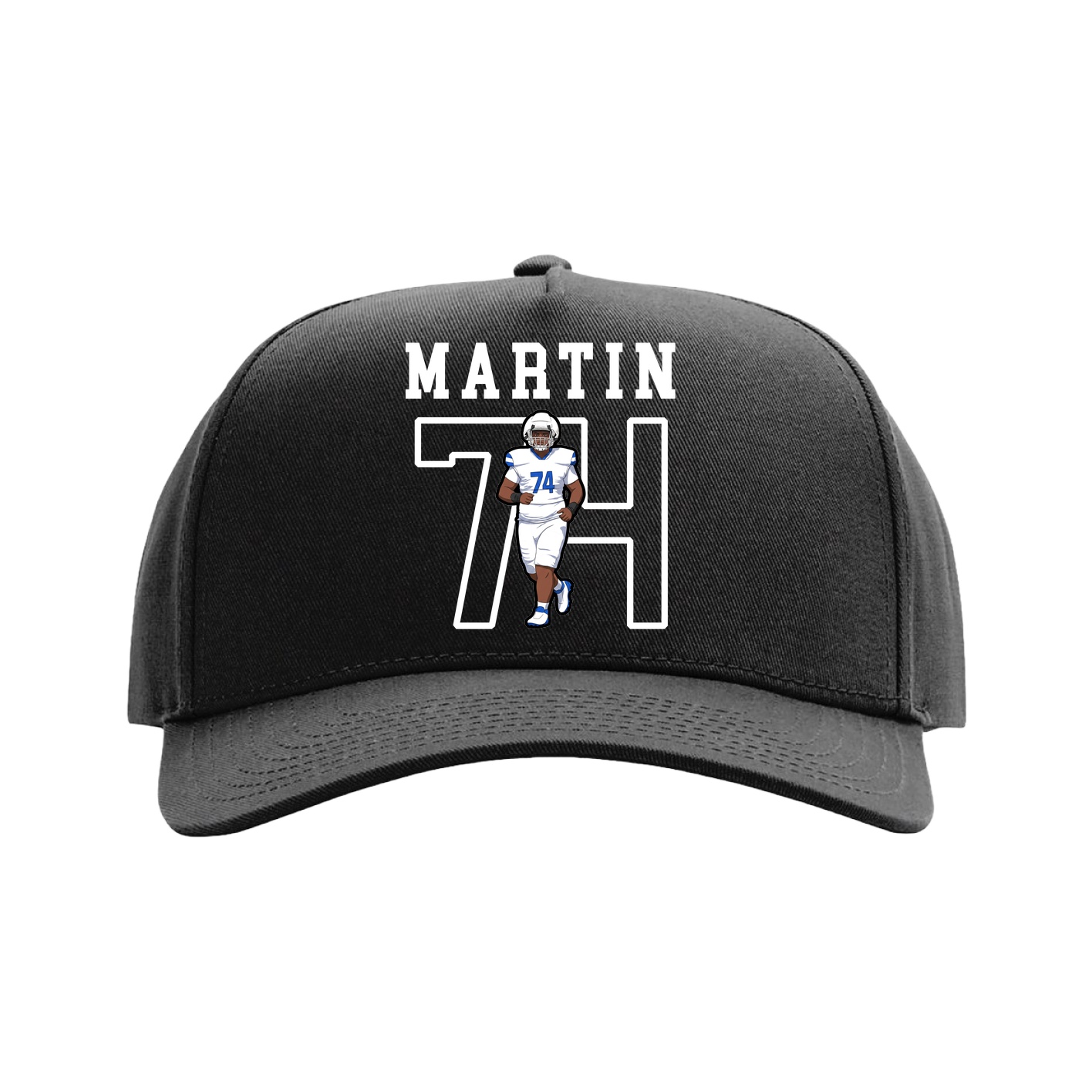 Full Fabric Five-Panel Champ Cap — Shirsey in Black
