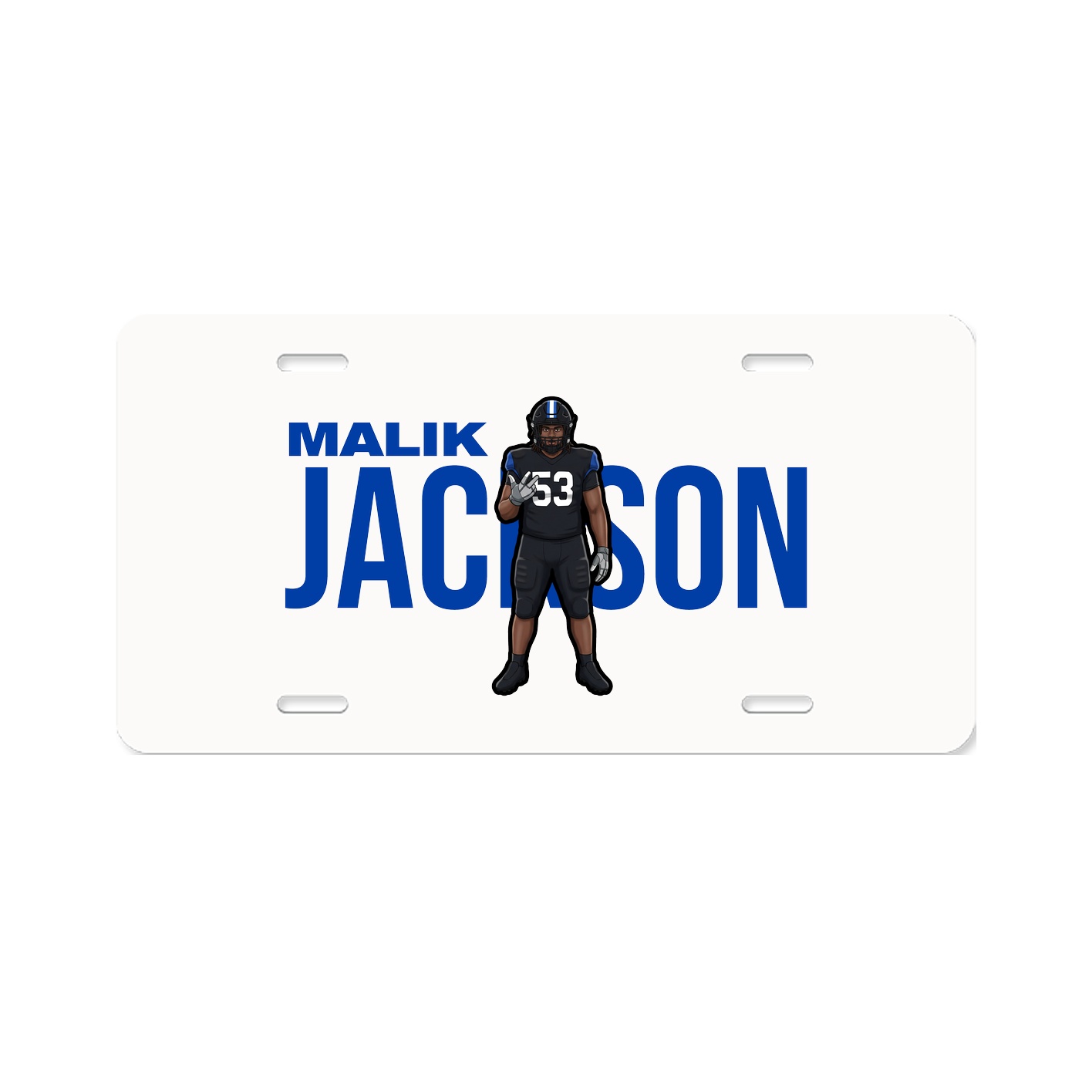 License Plate — Player Name in Classic