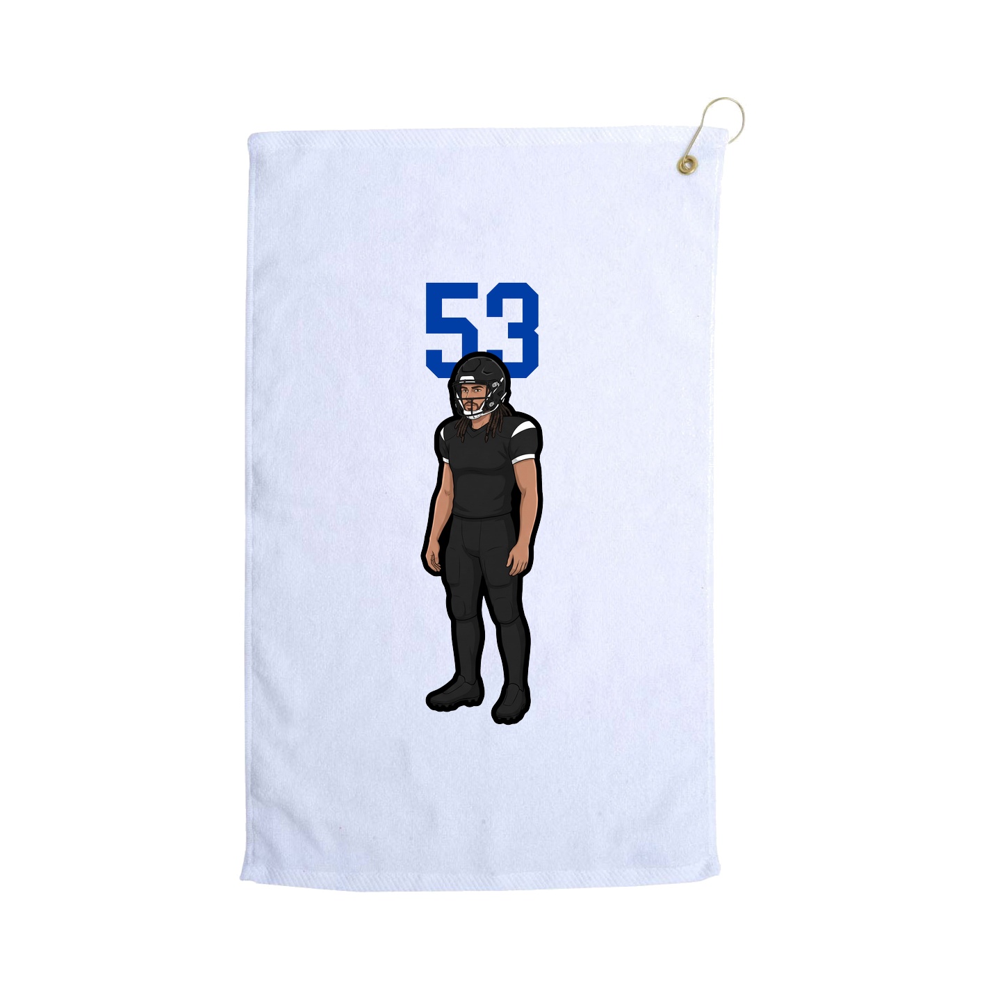 Golf Towel — Number Top in White