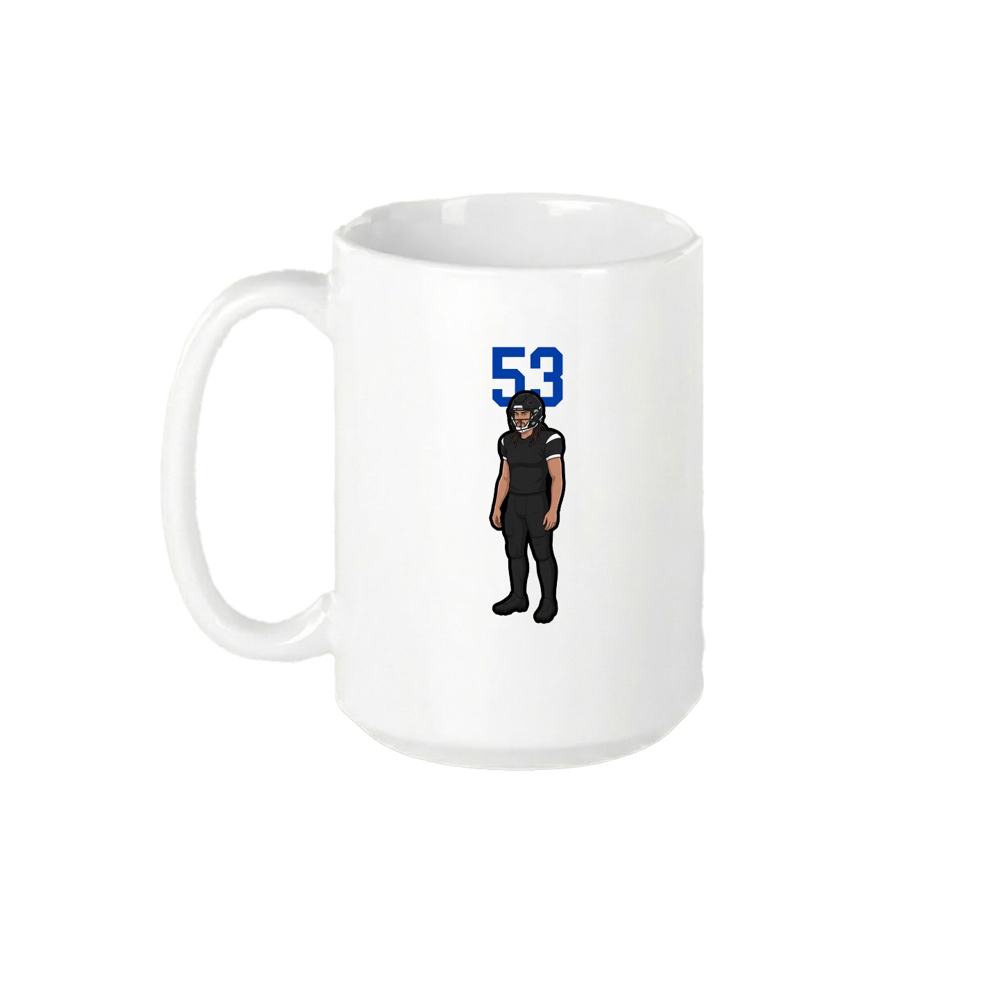 15oz Coffee Mug — Number Top in White