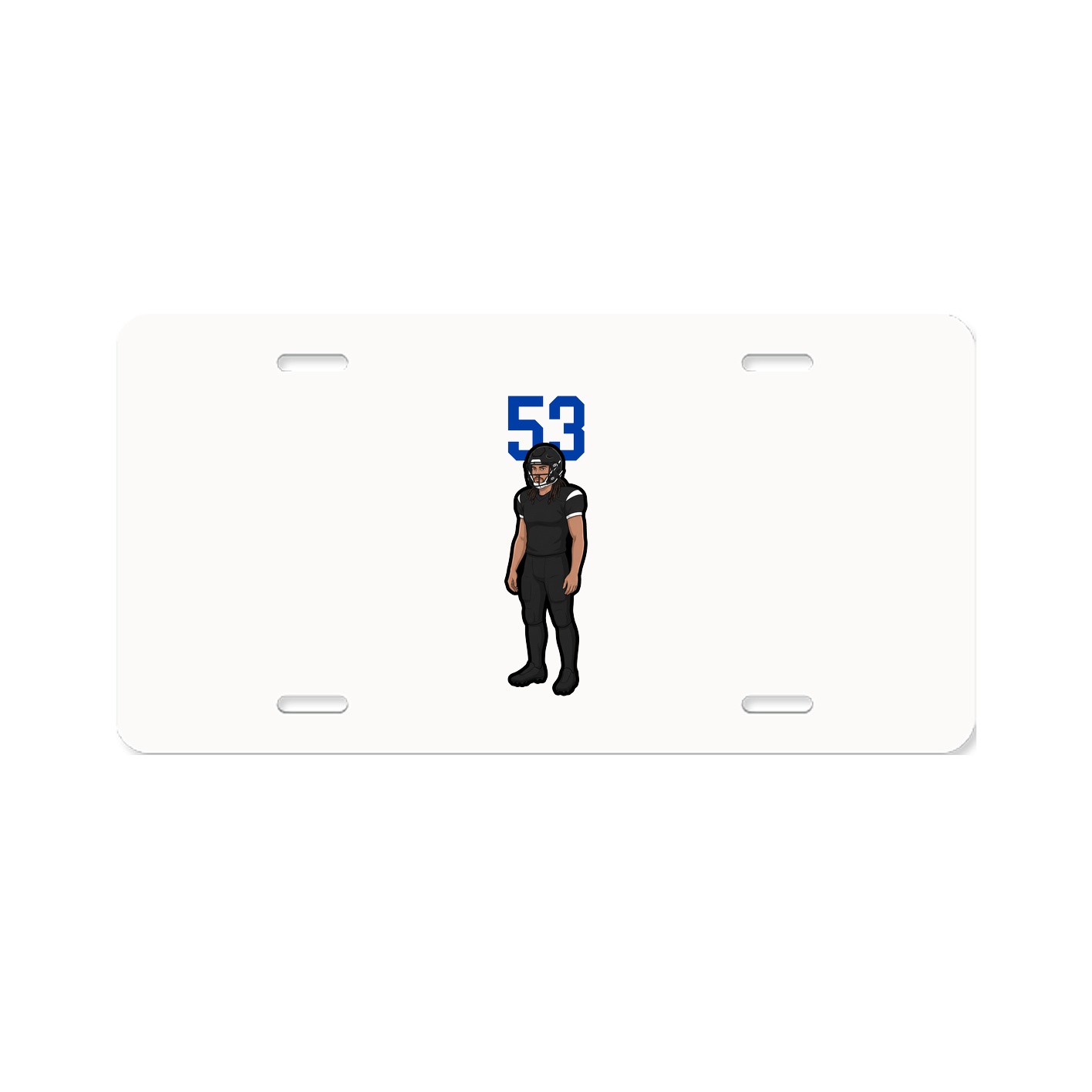 License Plate — Number Top in Classic