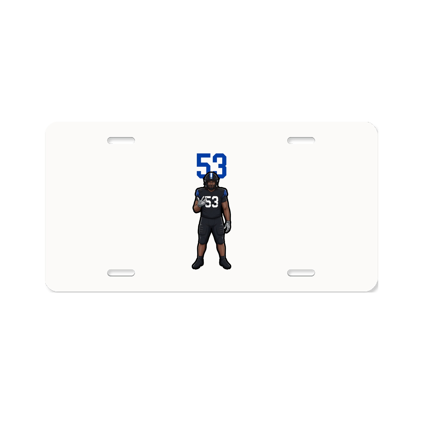 License Plate — Number Top in Classic
