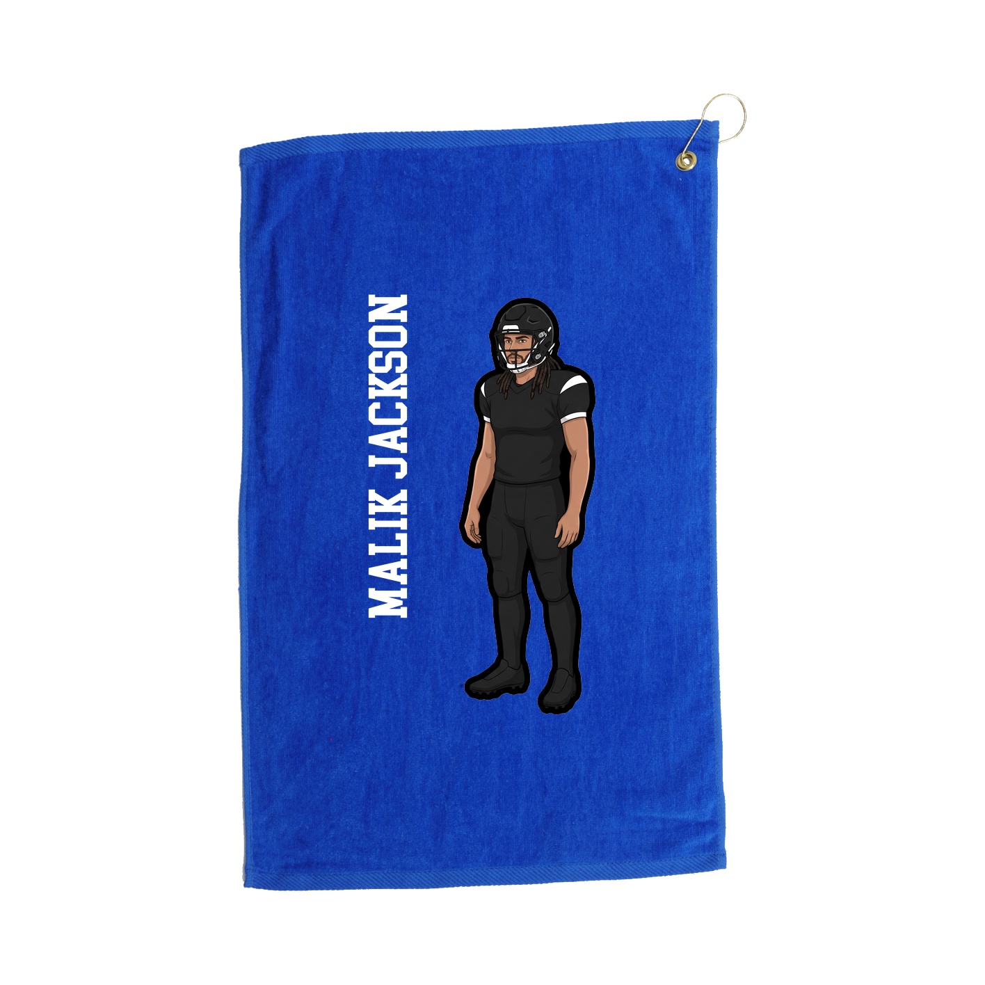Golf Towel — Name Vertical in Royal