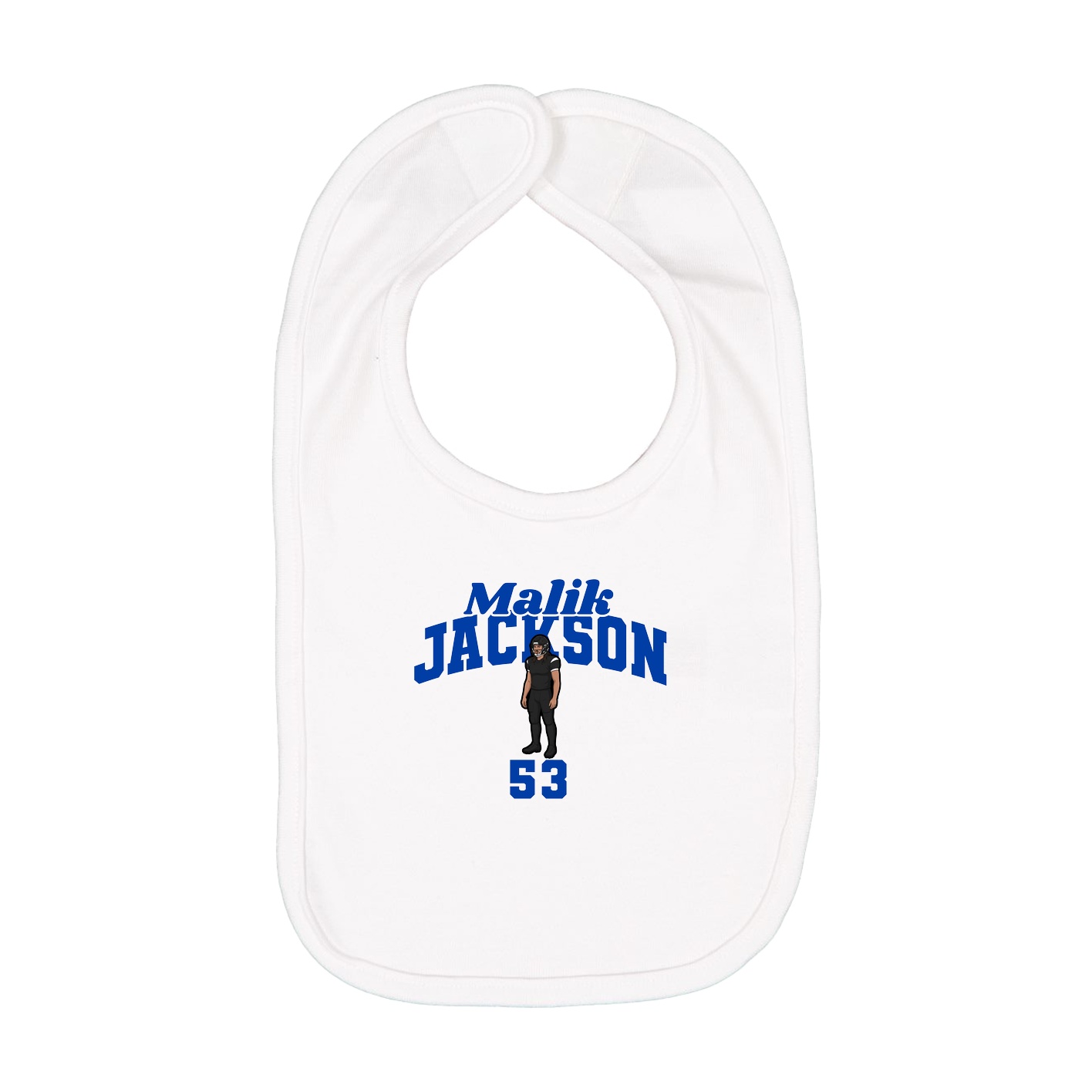 Infant Bib — Signature Arch in White