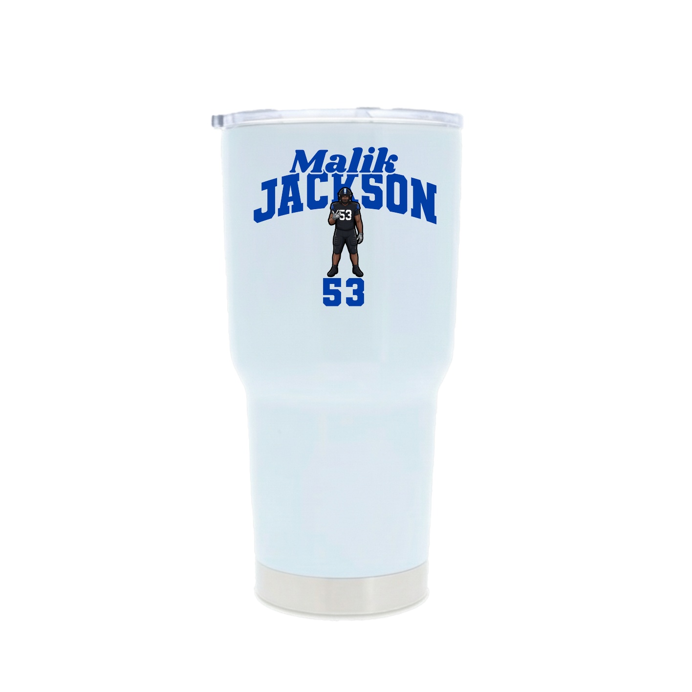 30oz Stainless Steel Tumbler — Signature Arch in White