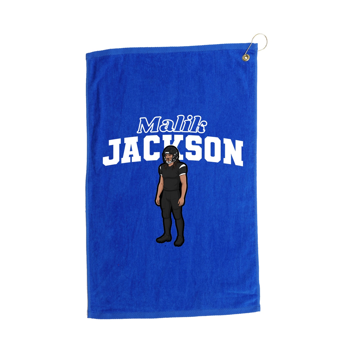 Golf Towel — Name Arch in Royal