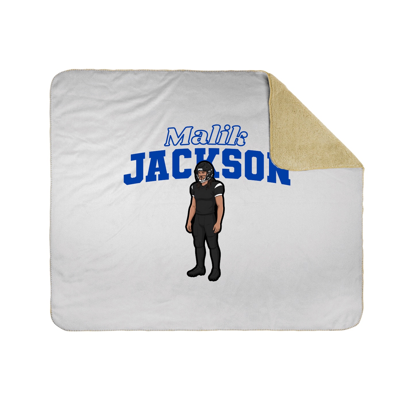 Throw Blanket — Name Arch in White