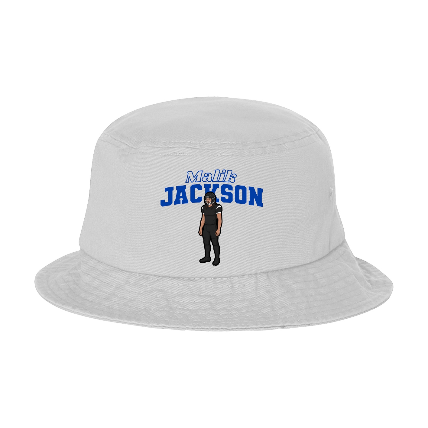 Bucket Cap — Name Arch in White