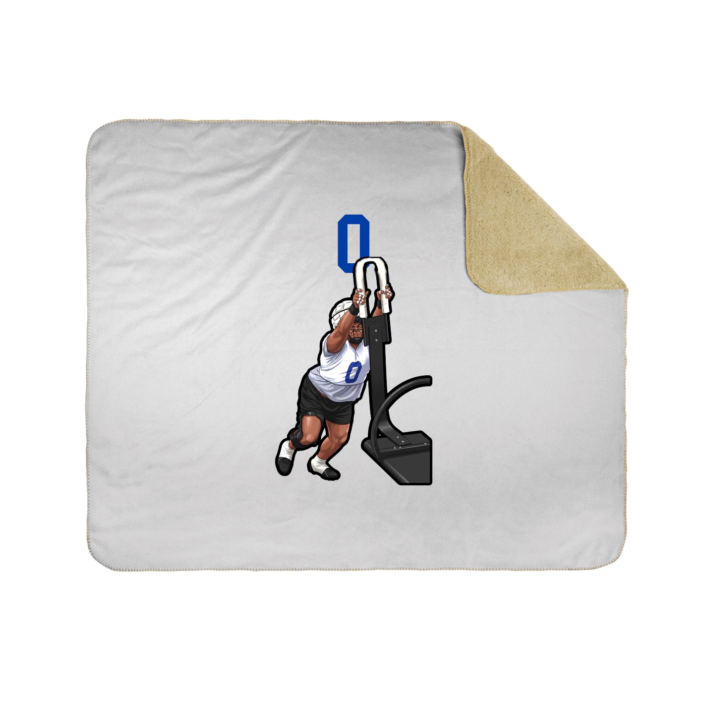 Throw Blanket — Number Top in White