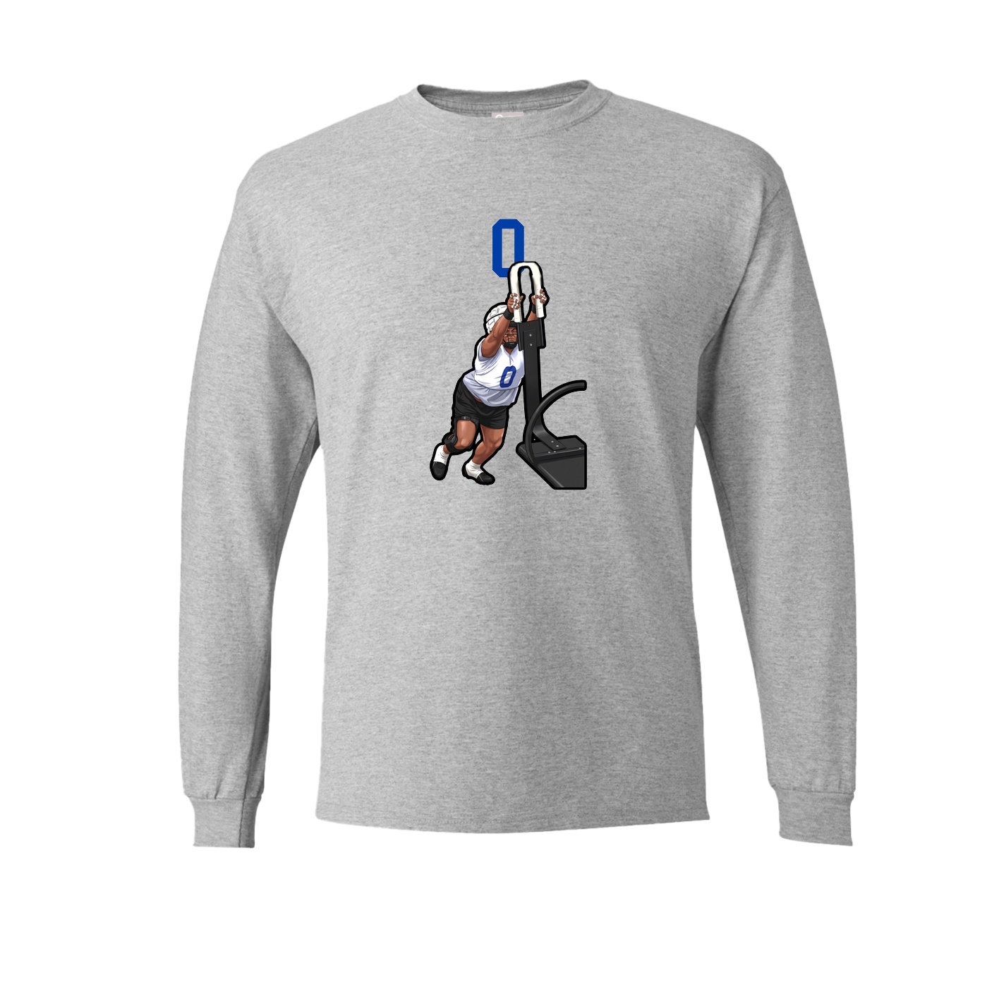 Long Sleeve Tee — Number Top in Grey