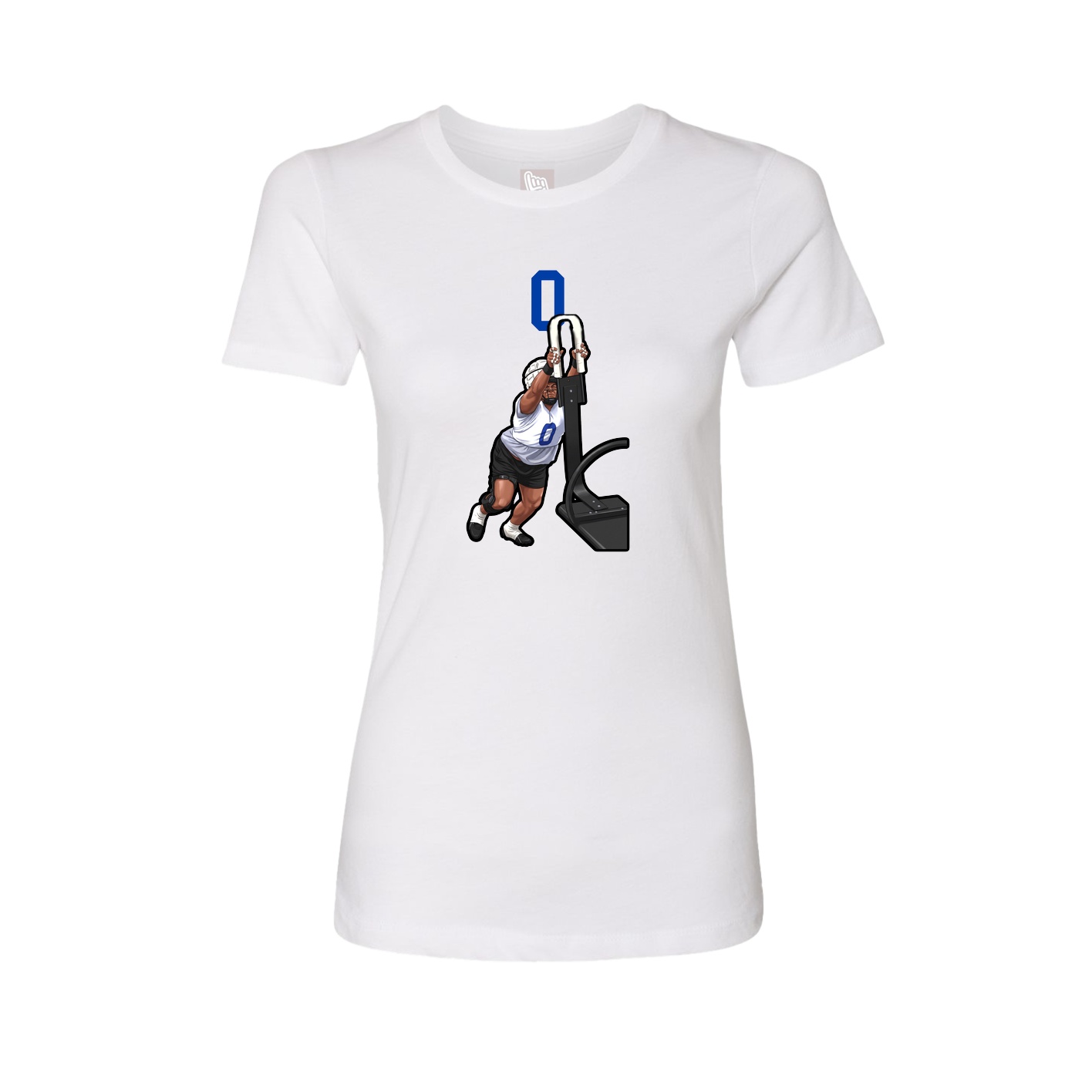 Fitted Women's Tee — Number Top in White