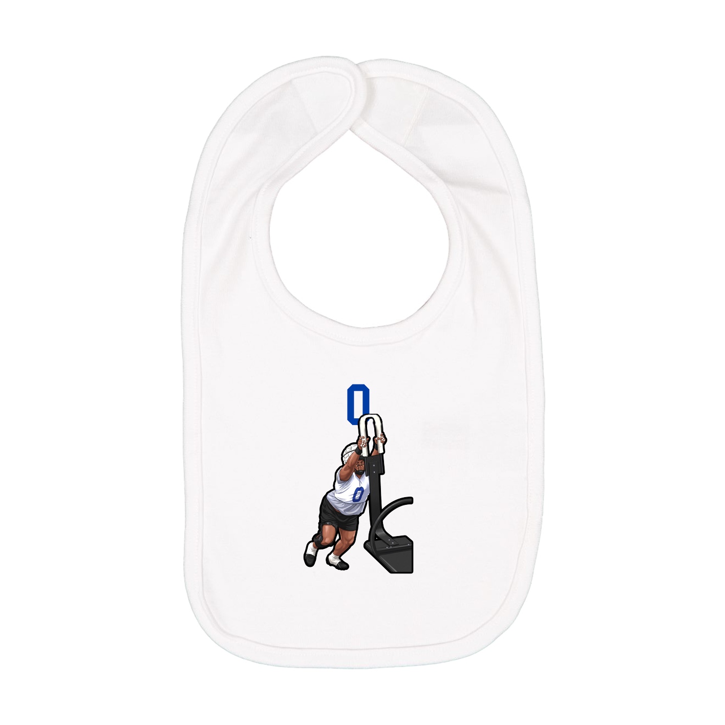 Infant Bib — Number Top in White