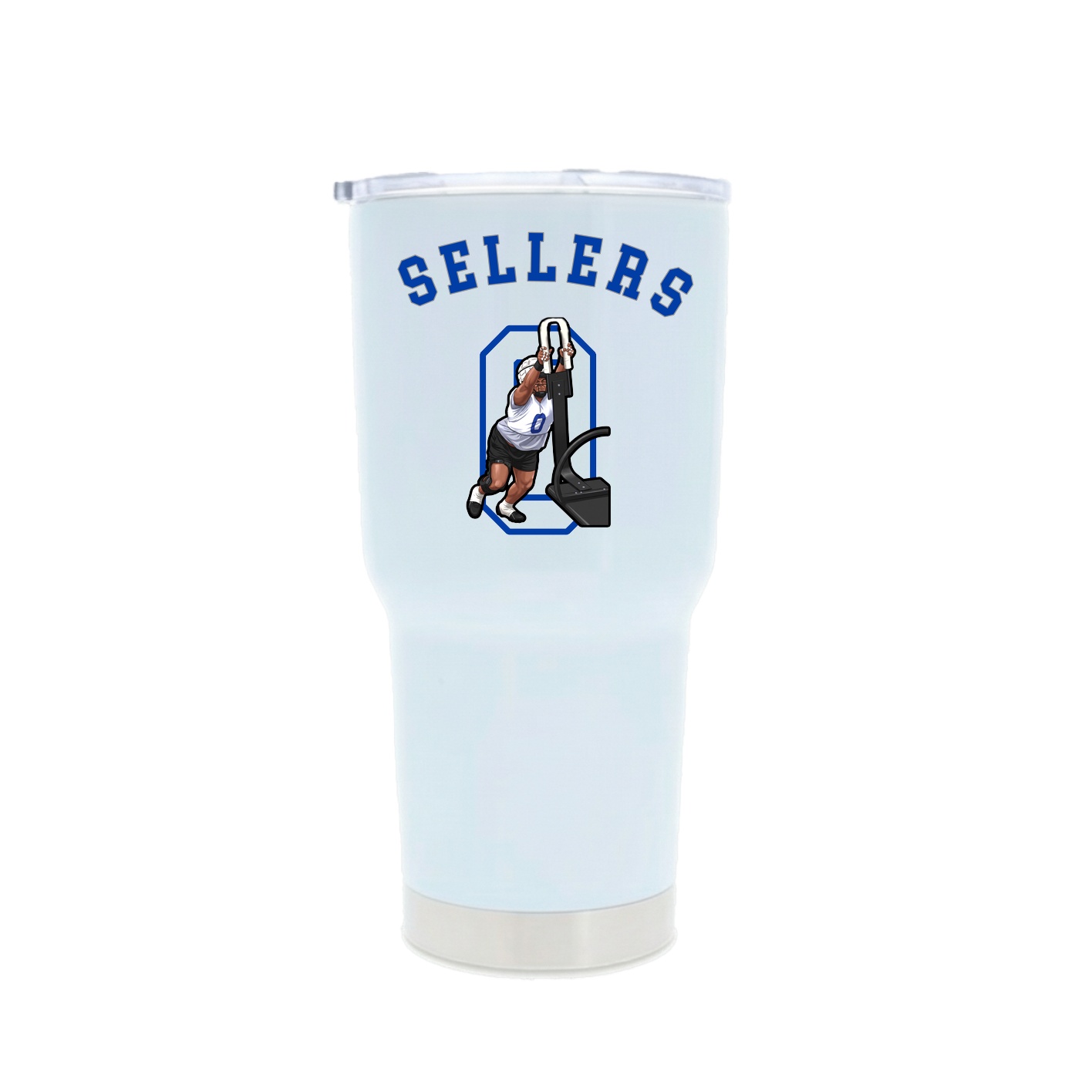 30oz Stainless Steel Tumbler — Shirsey Arch in White