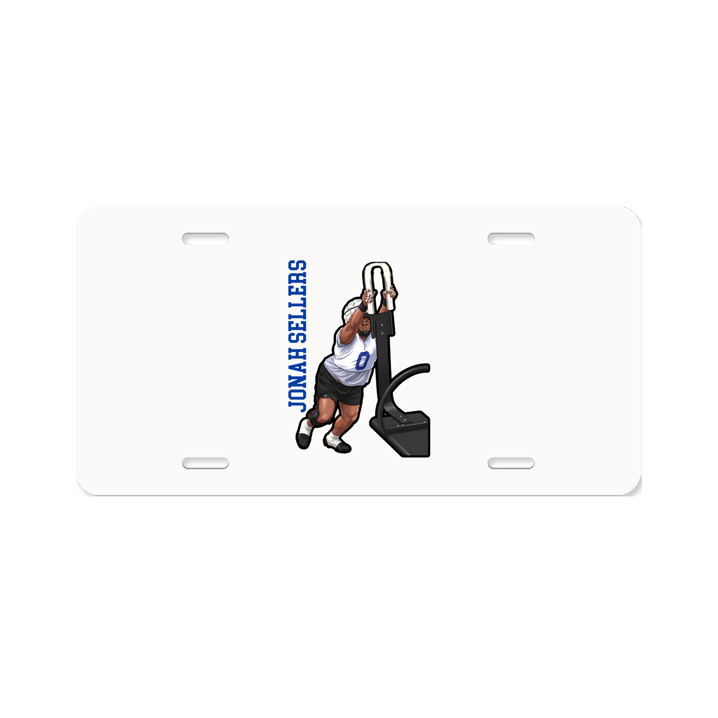 License Plate — Name Vertical in Classic