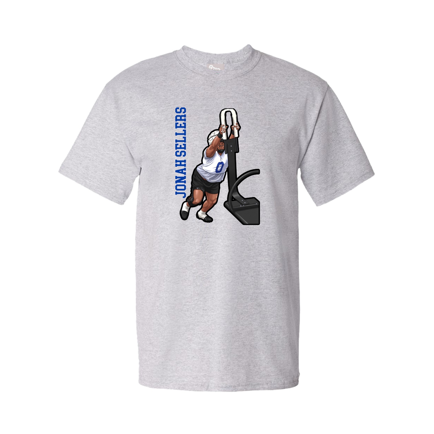 Tee — Name Vertical in Grey