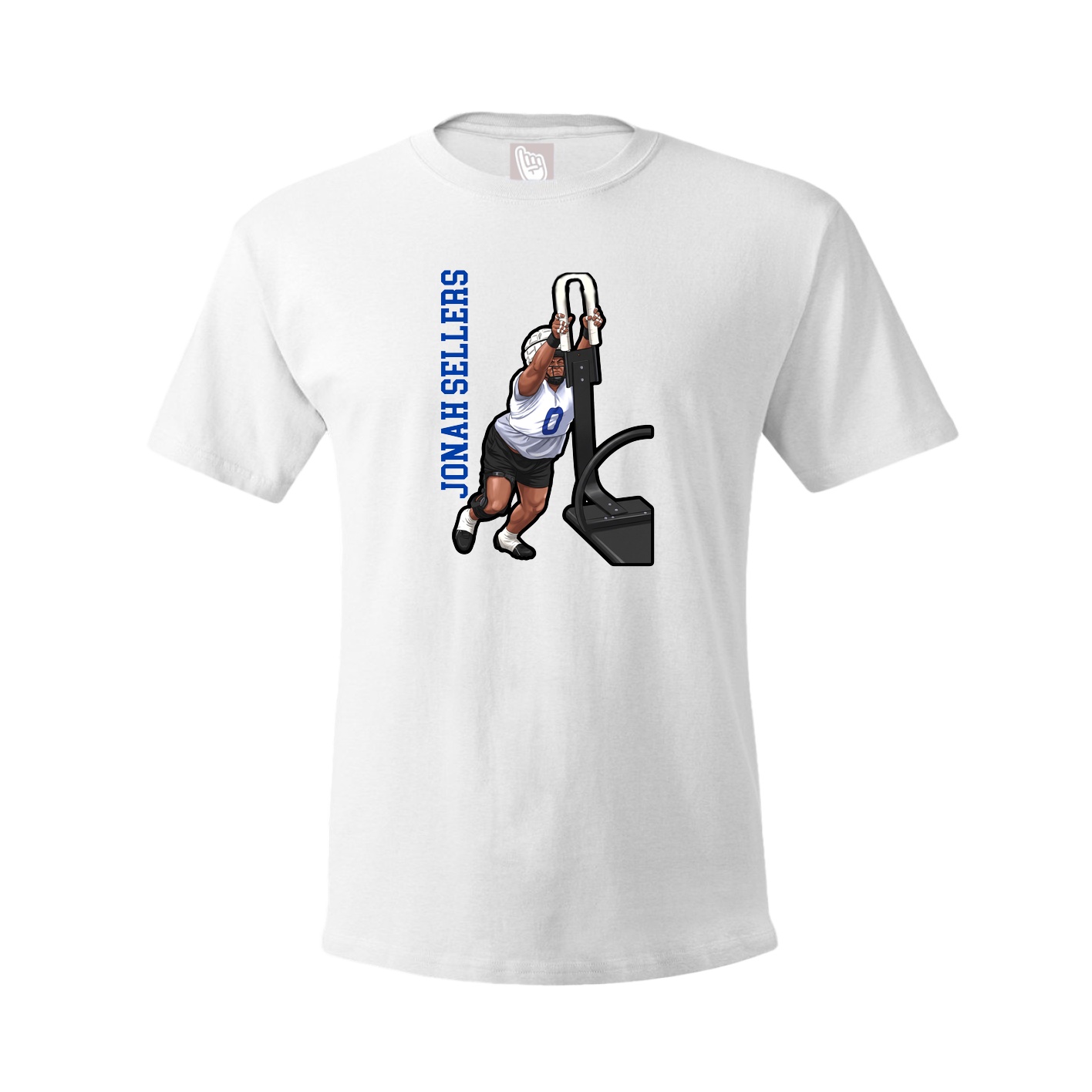 Youth Tee — Name Vertical in White