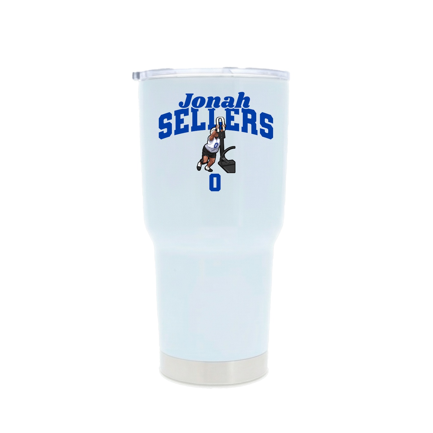 30oz Stainless Steel Tumbler — Signature Arch in White