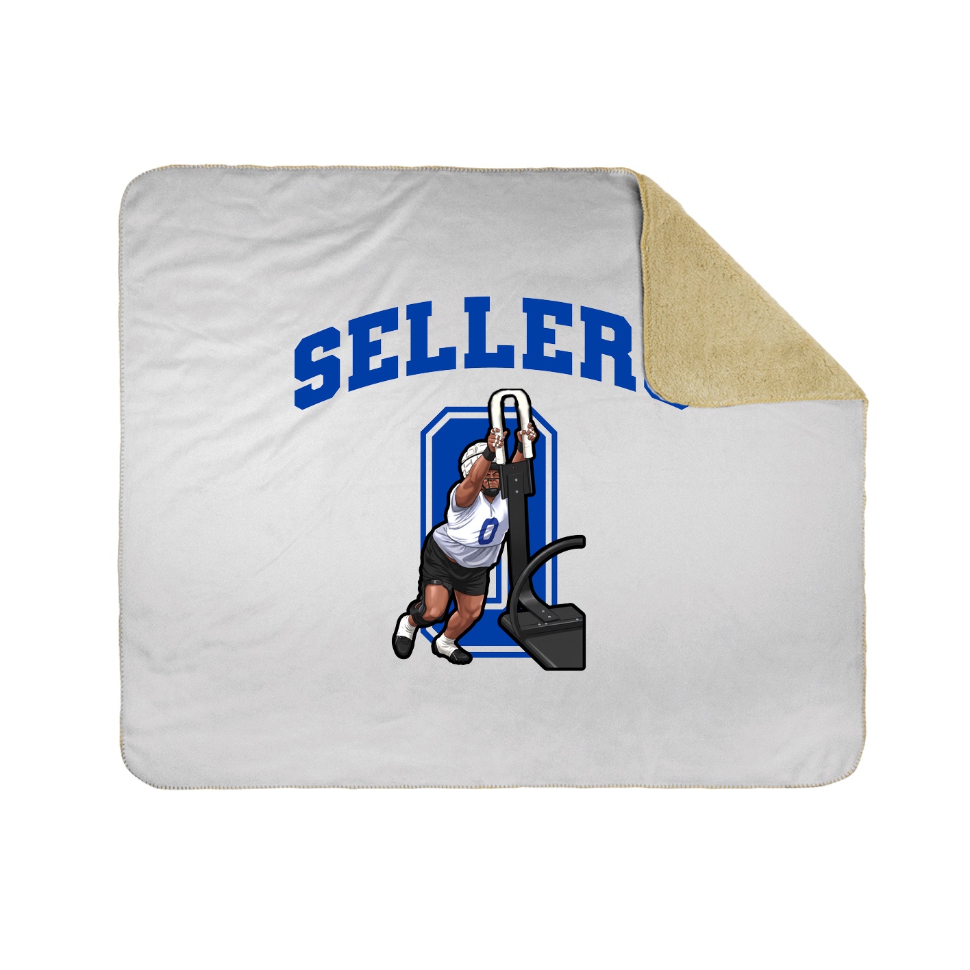 Throw Blanket — Number in White