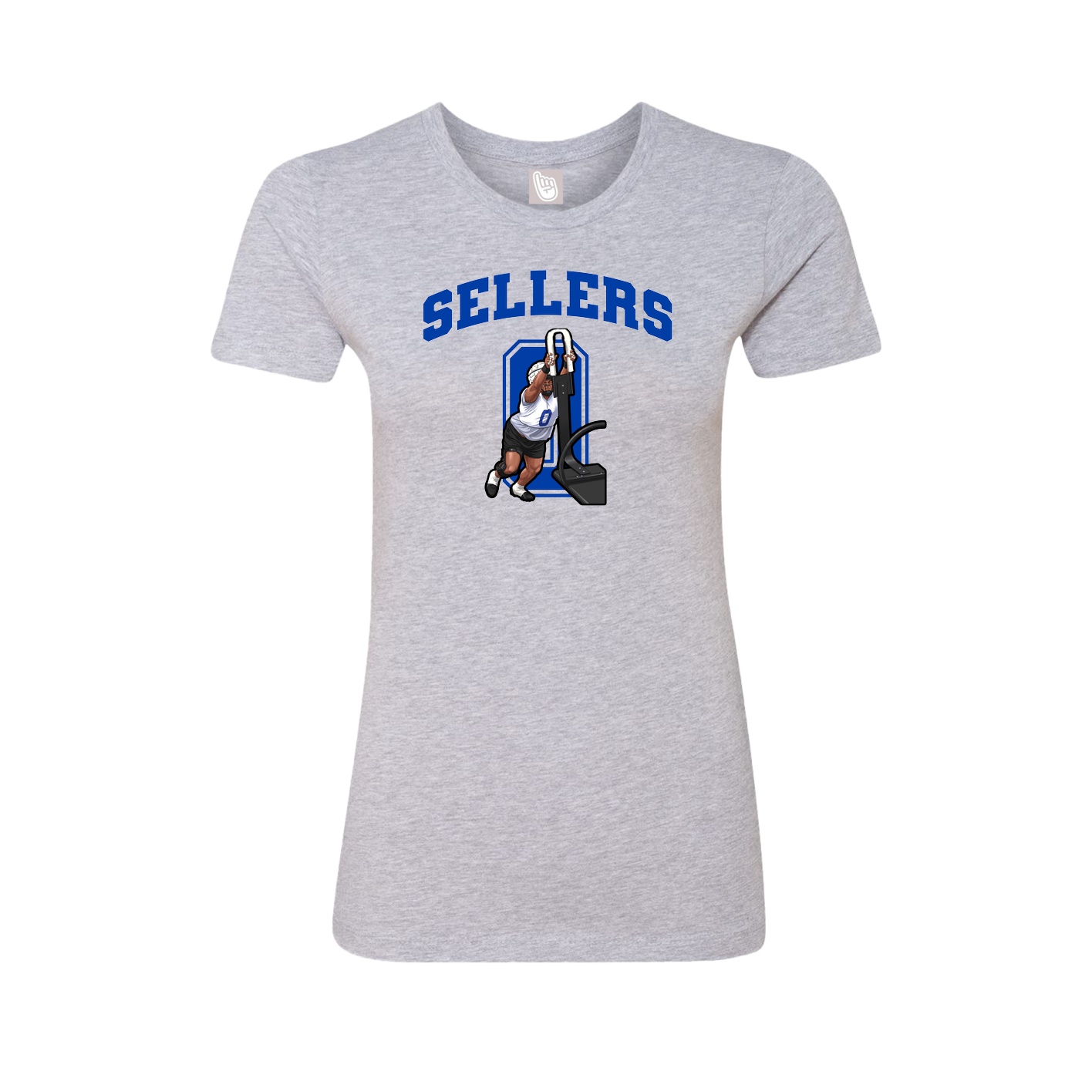 Fitted Women's Tee — Number in Grey