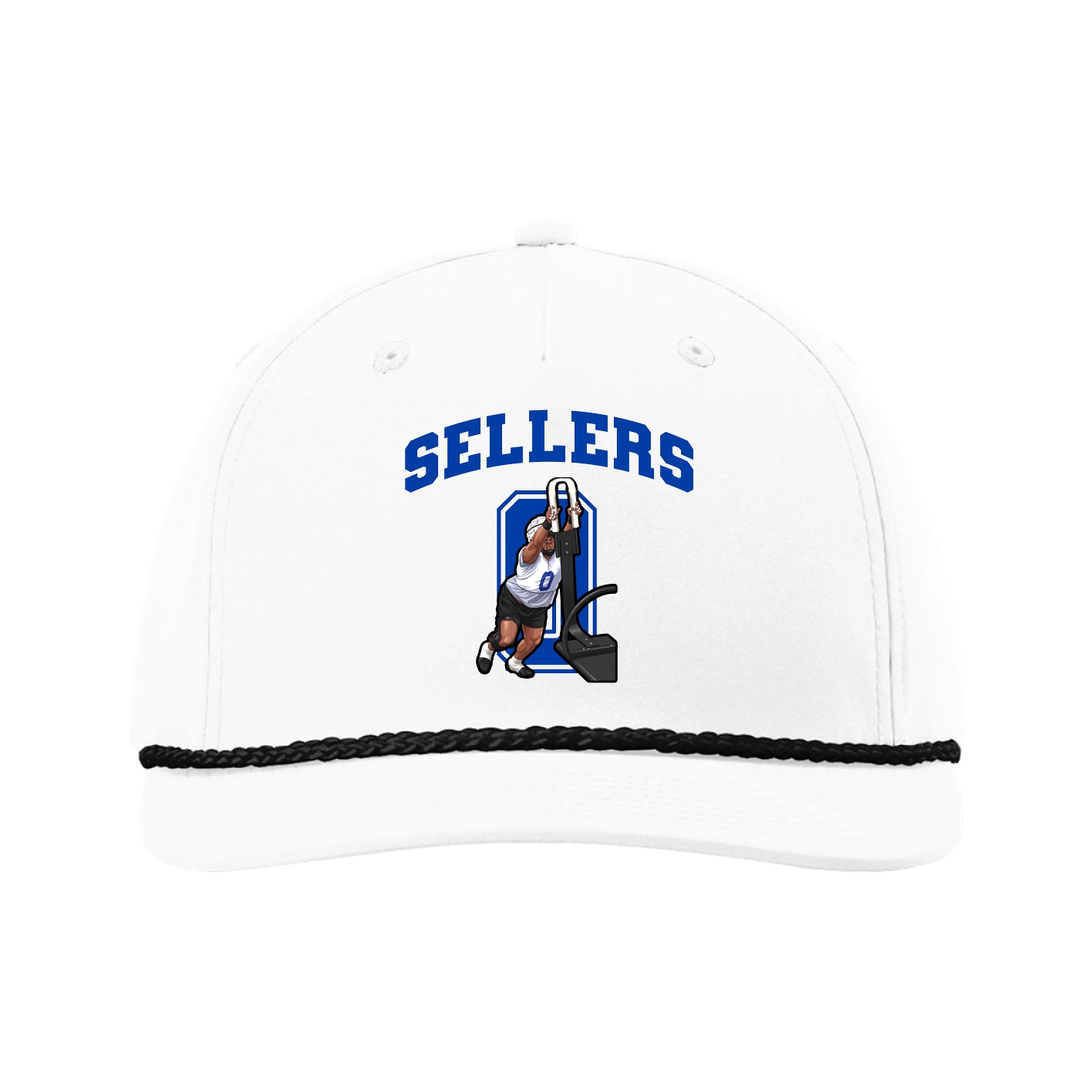 Five-Panel Classic Rope Cap — Number in White
