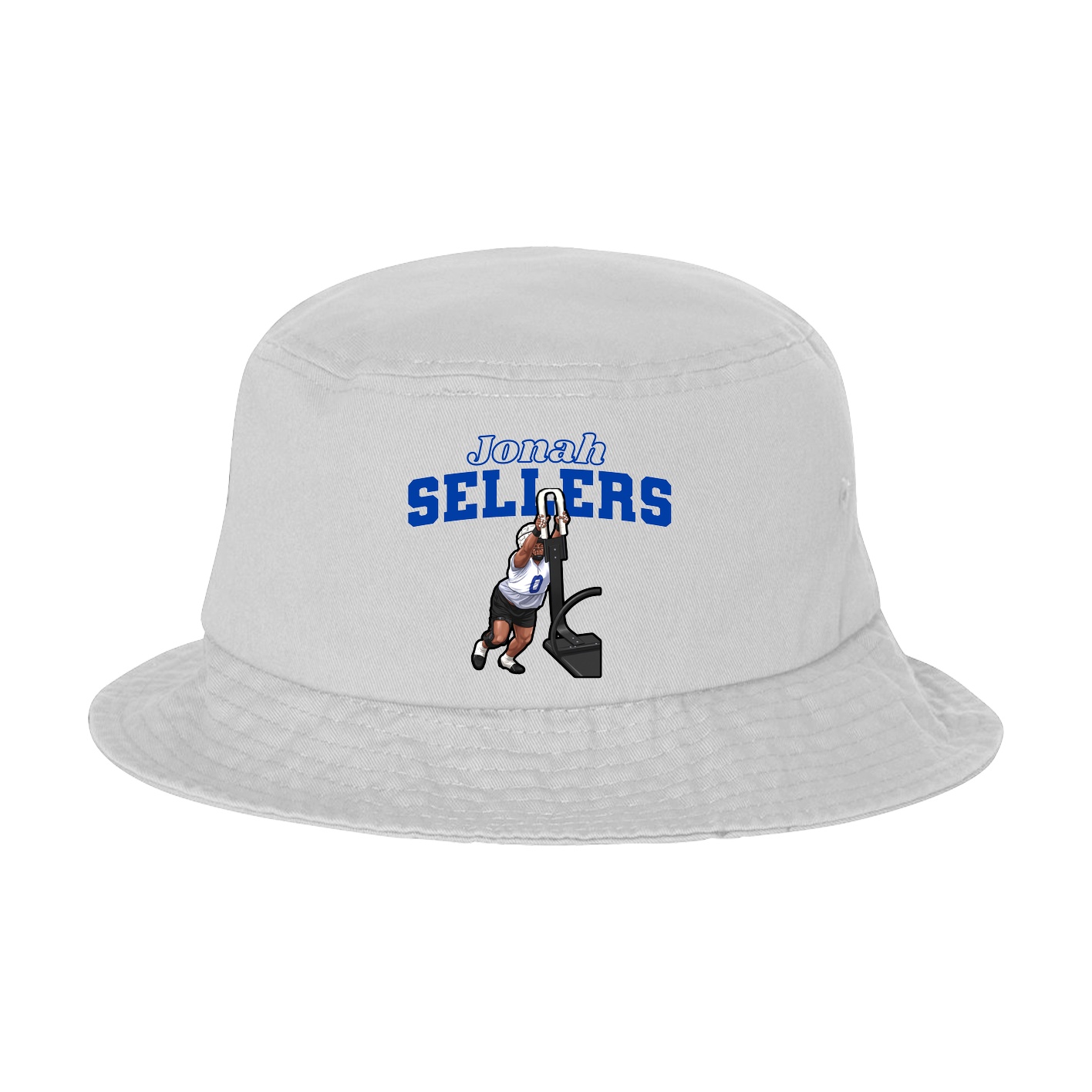 Bucket Cap — Name Arch in White