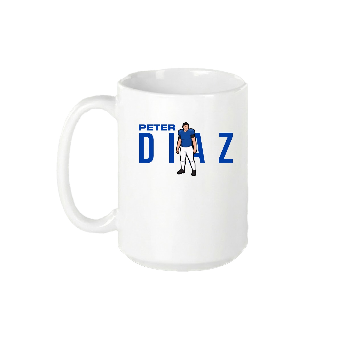 15oz Coffee Mug — Player Name in White