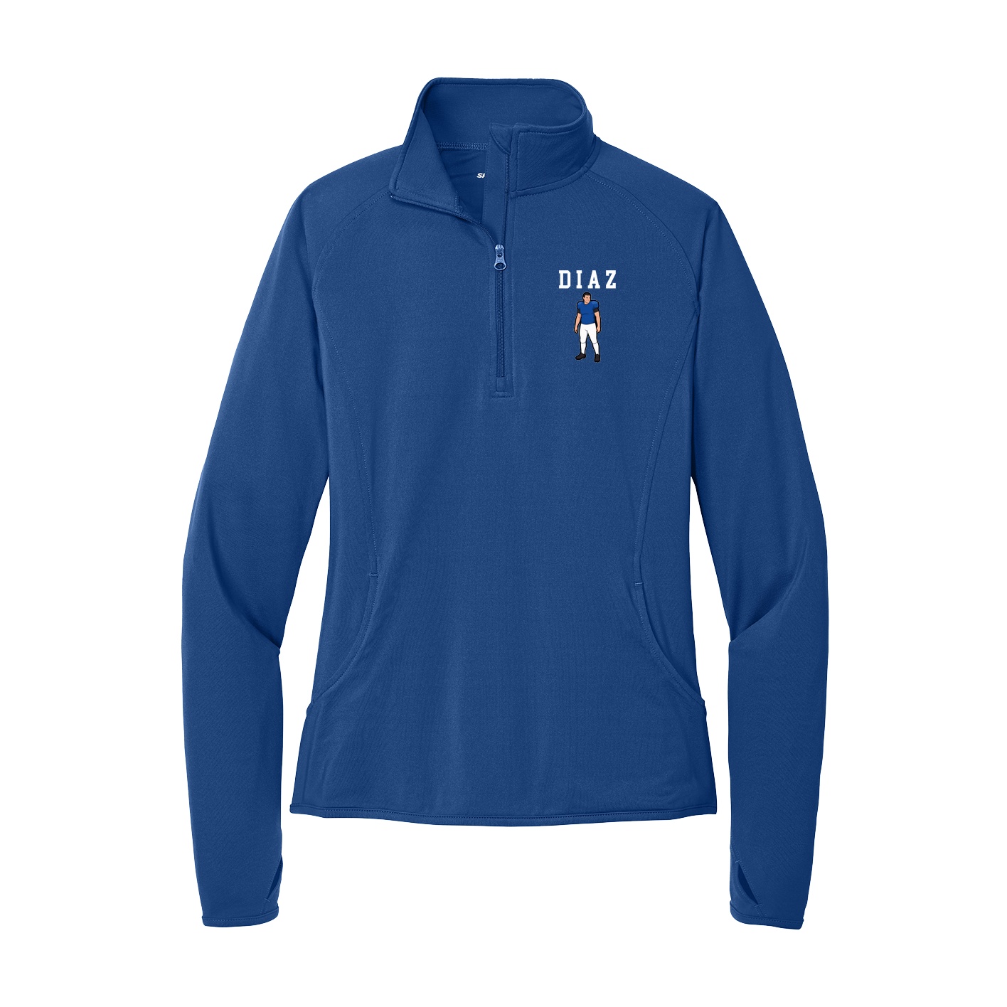 Women's Q-Zip Pullover — Shirsey in Royal
