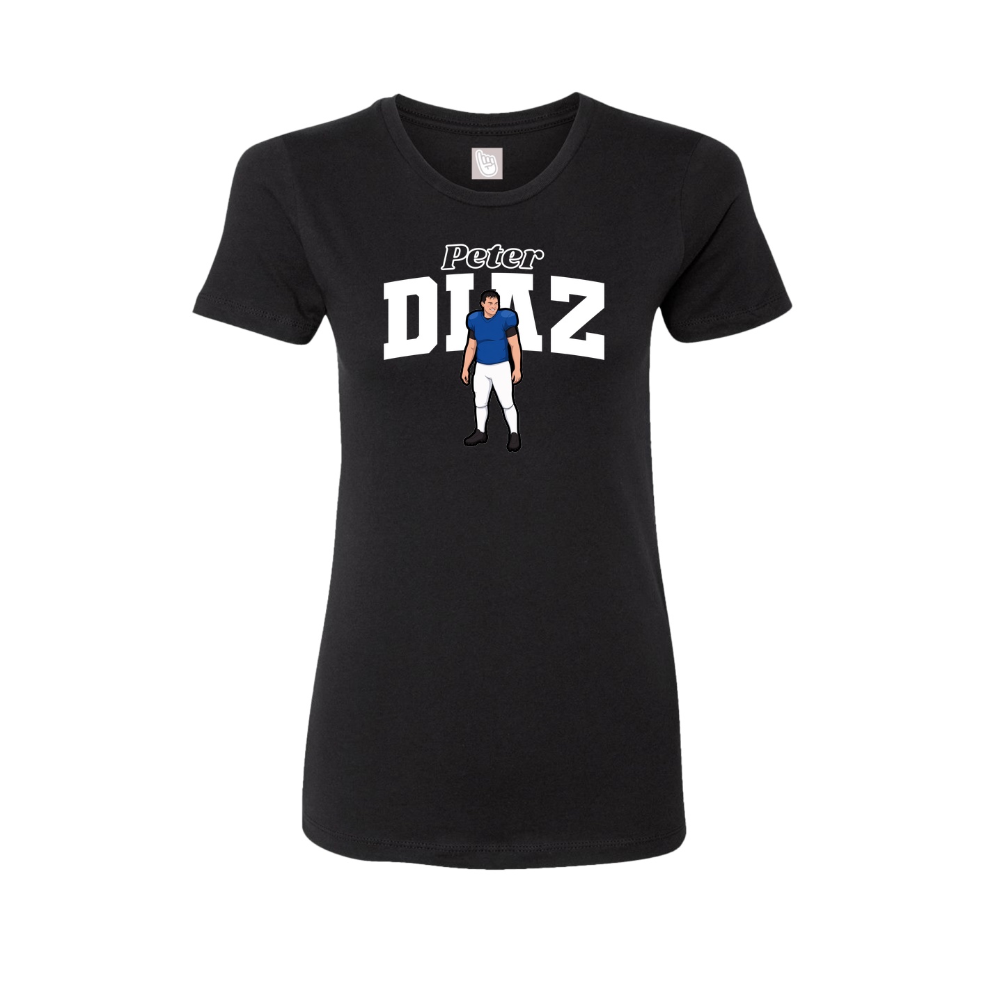 Fitted Women's Tee — Name Arch in Black