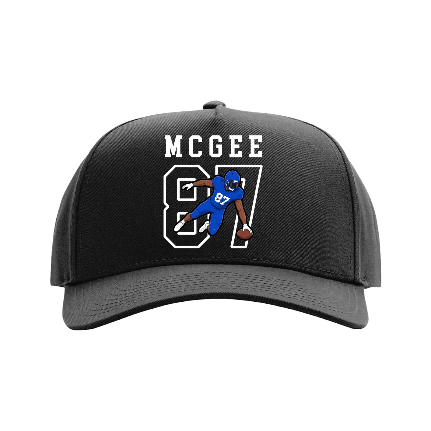 Full Fabric Five-Panel Champ Cap — Shirsey in Black