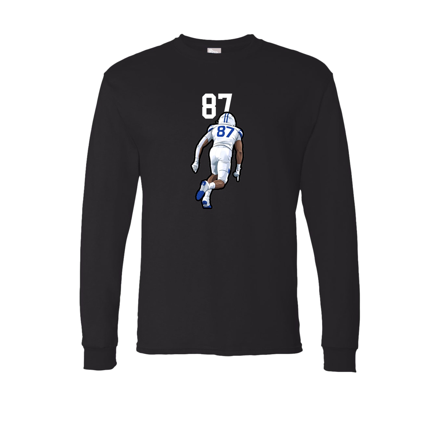 Long Sleeve Tee — Number Top in Black